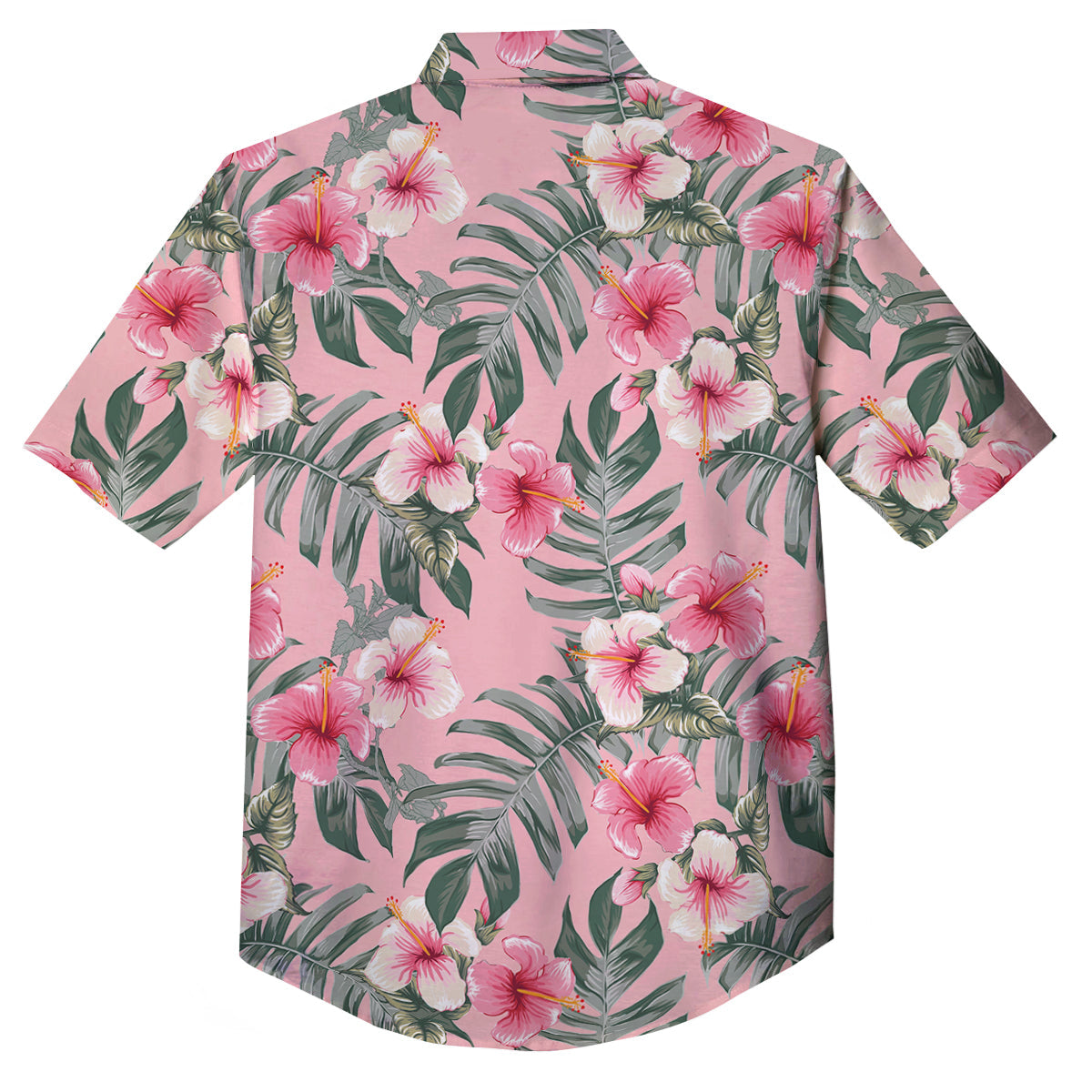 Flower Frangipani Tropical Print Pattern Button Up Shirt-grizzshop