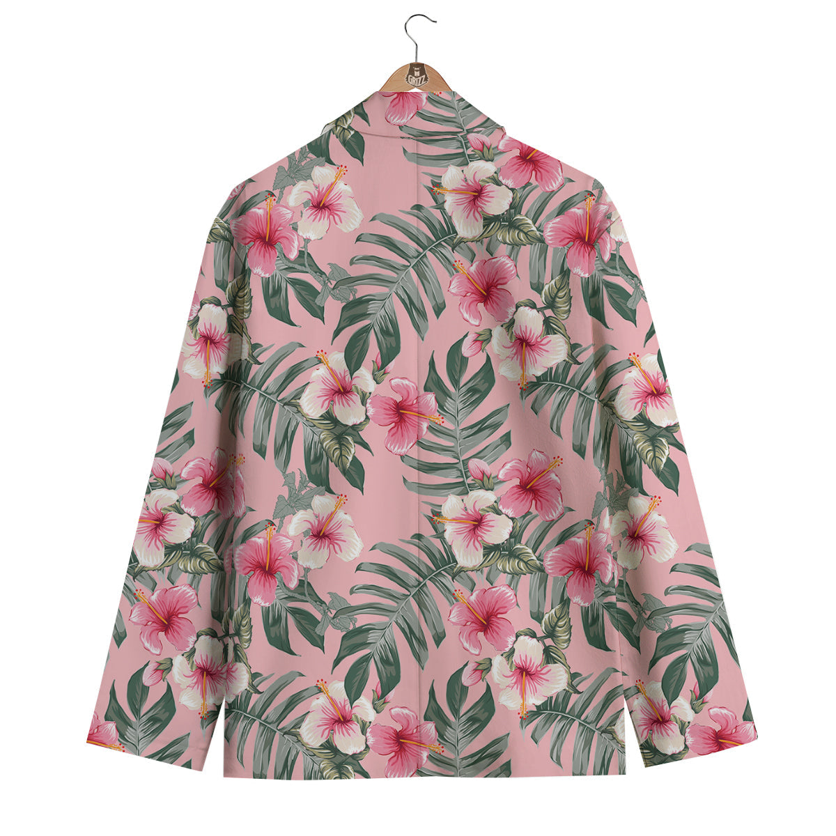 Flower Frangipani Tropical Print Pattern Men's Blazer-grizzshop