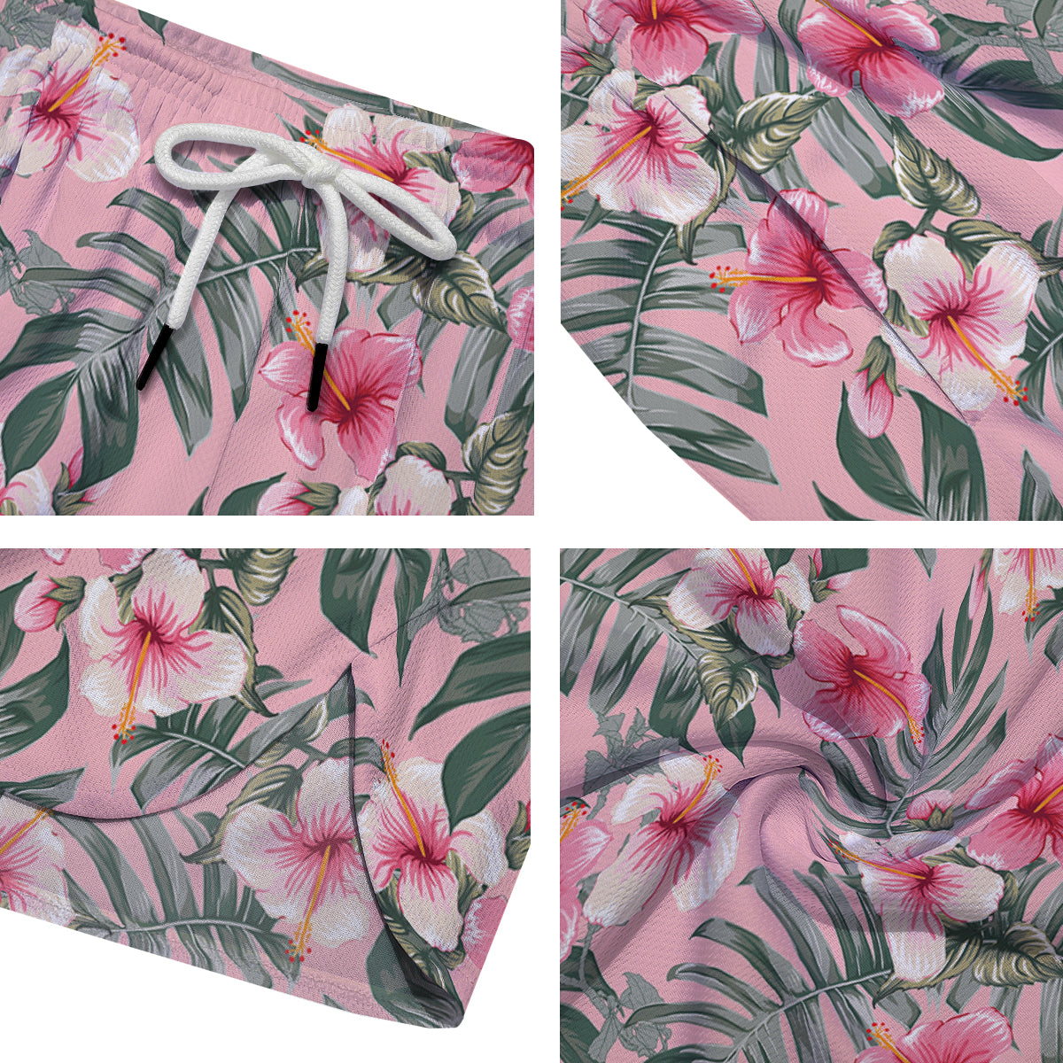Flower Frangipani Tropical Print Pattern Men's Running Shorts-grizzshop