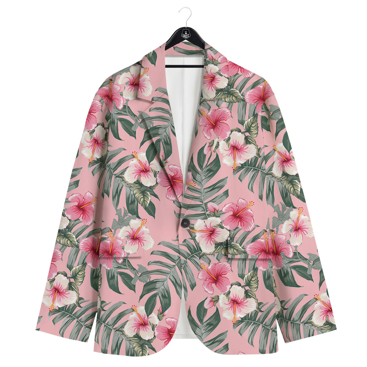 Flower Frangipani Tropical Print Pattern Men's Sport Coat-grizzshop