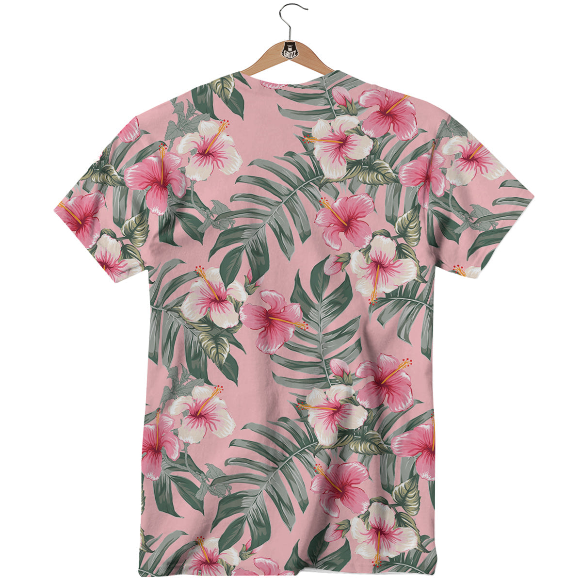 Flower Frangipani Tropical Print Pattern T-Shirt-grizzshop