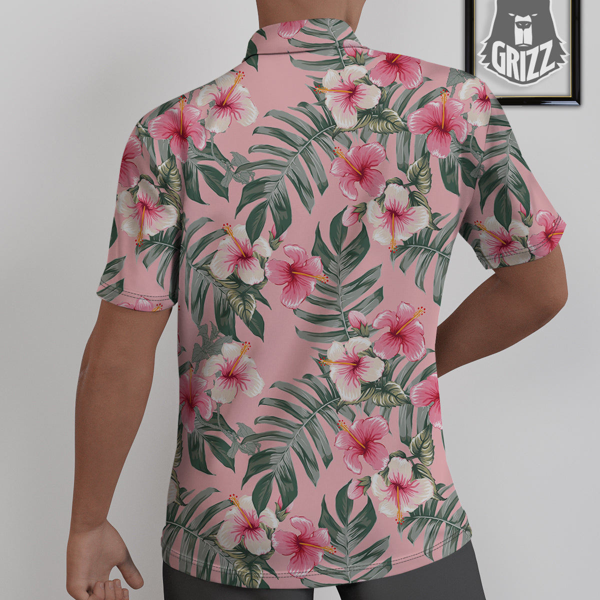 Flower Frangipani Tropical Print Pattern Untucked Shirts-grizzshop