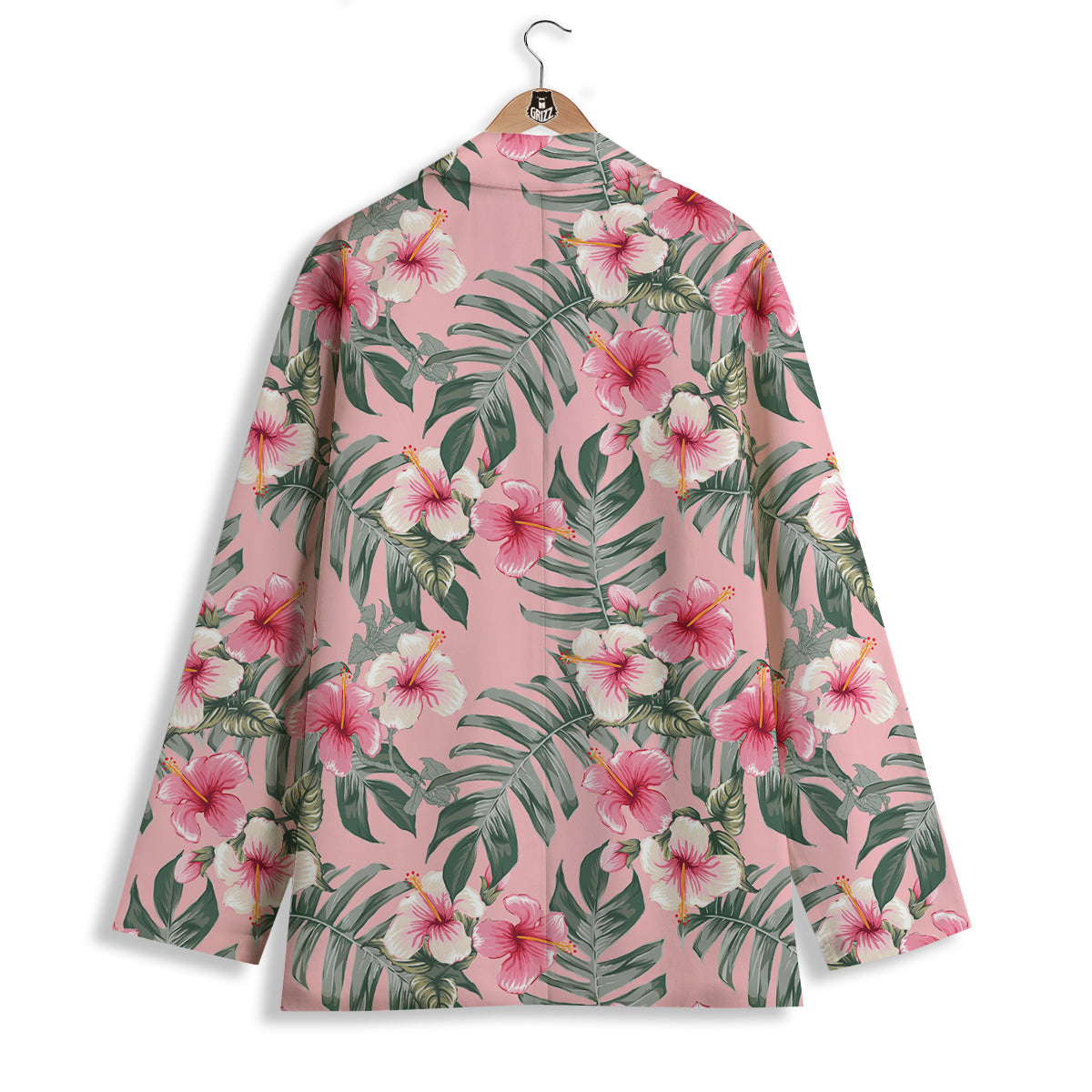 Flower Frangipani Tropical Print Pattern Women's Blazer-grizzshop