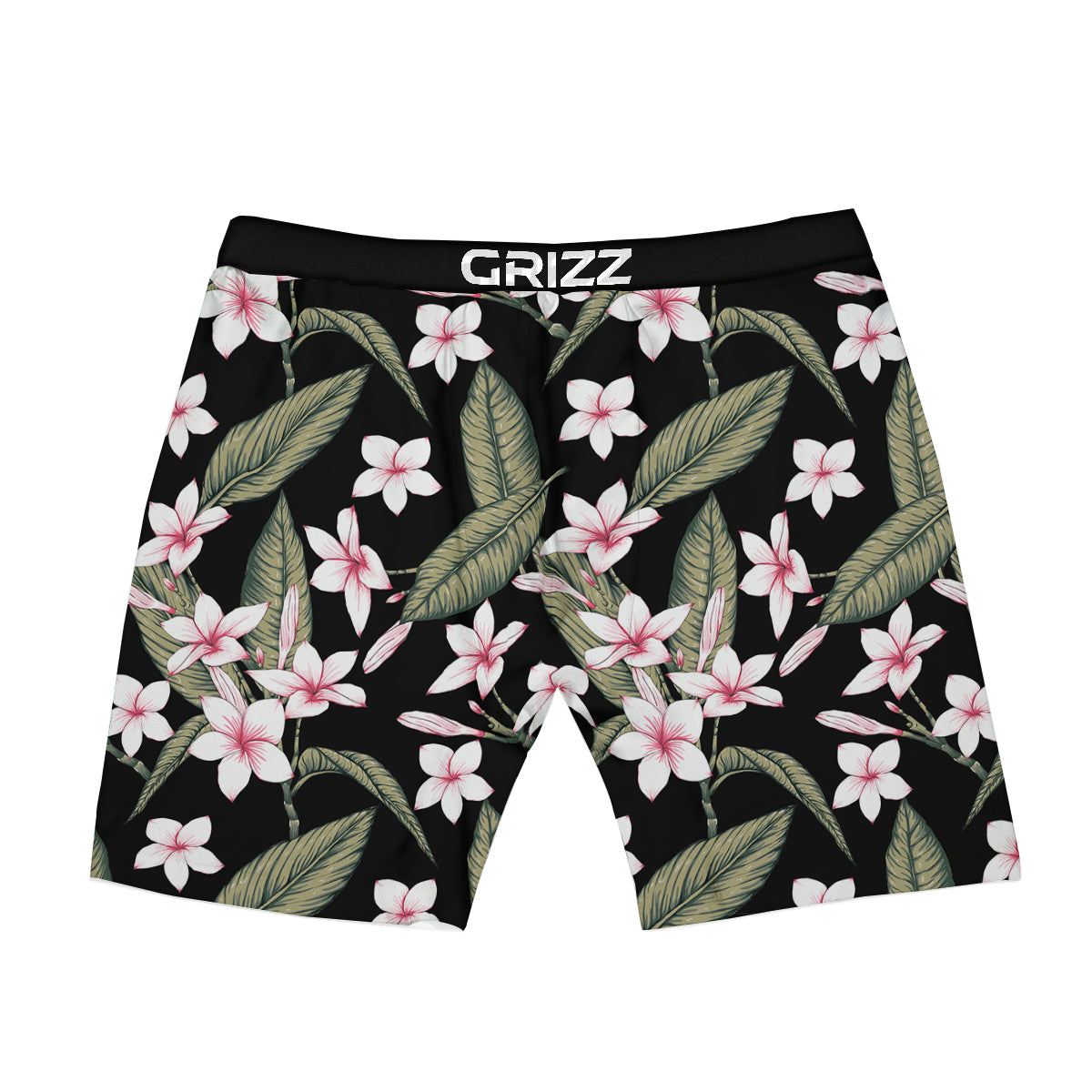 Flower Frangipani Watercolor Print Pattern Boxer Briefs-grizzshop
