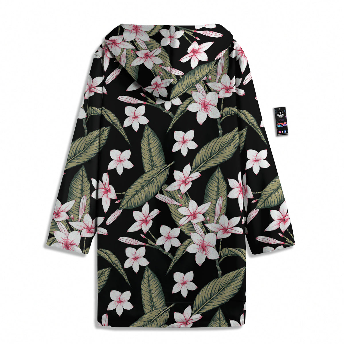Flower Frangipani Watercolor Print Pattern Men's Windbreaker Jacket-grizzshop