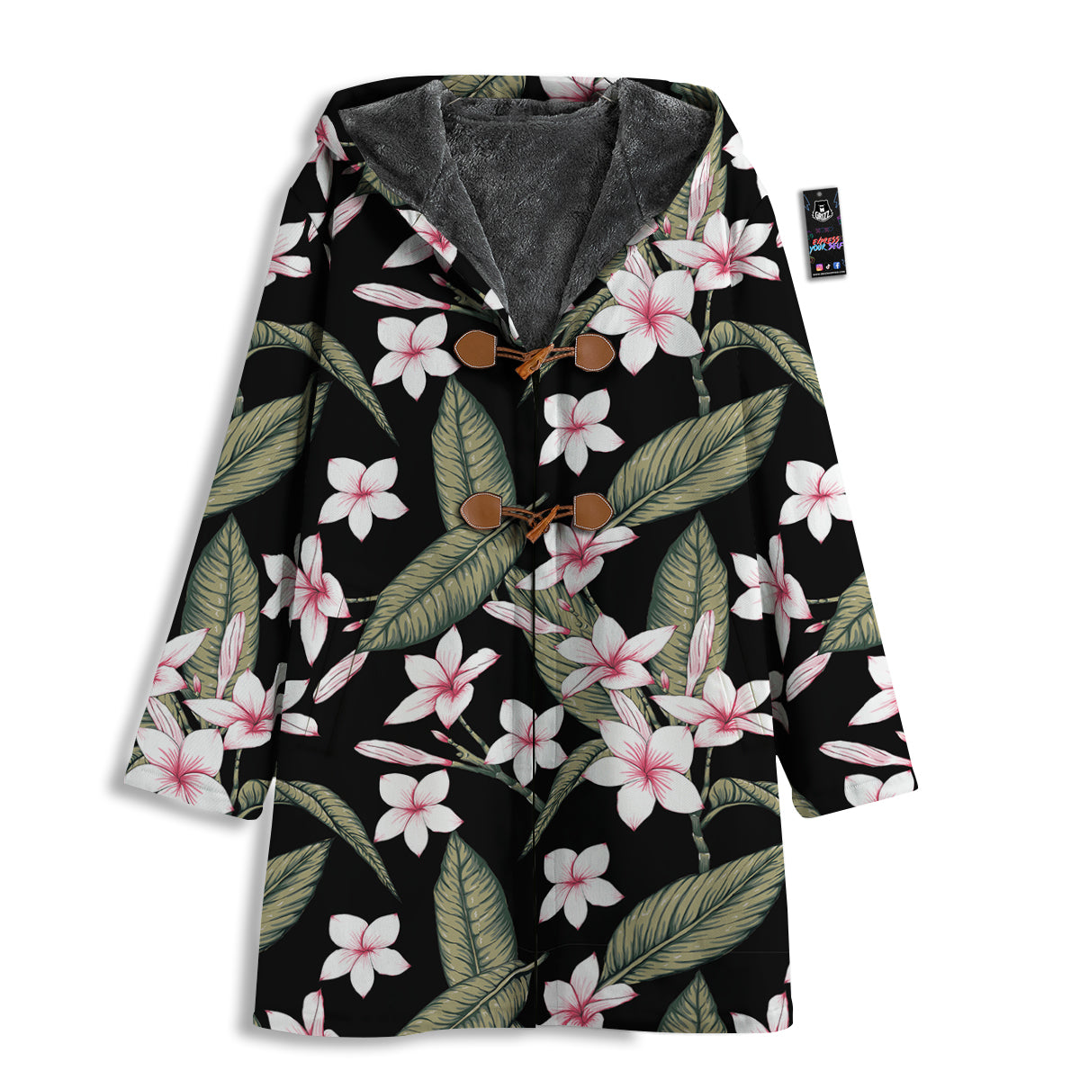 Flower Frangipani Watercolor Print Pattern Men's Windbreaker Jacket-grizzshop