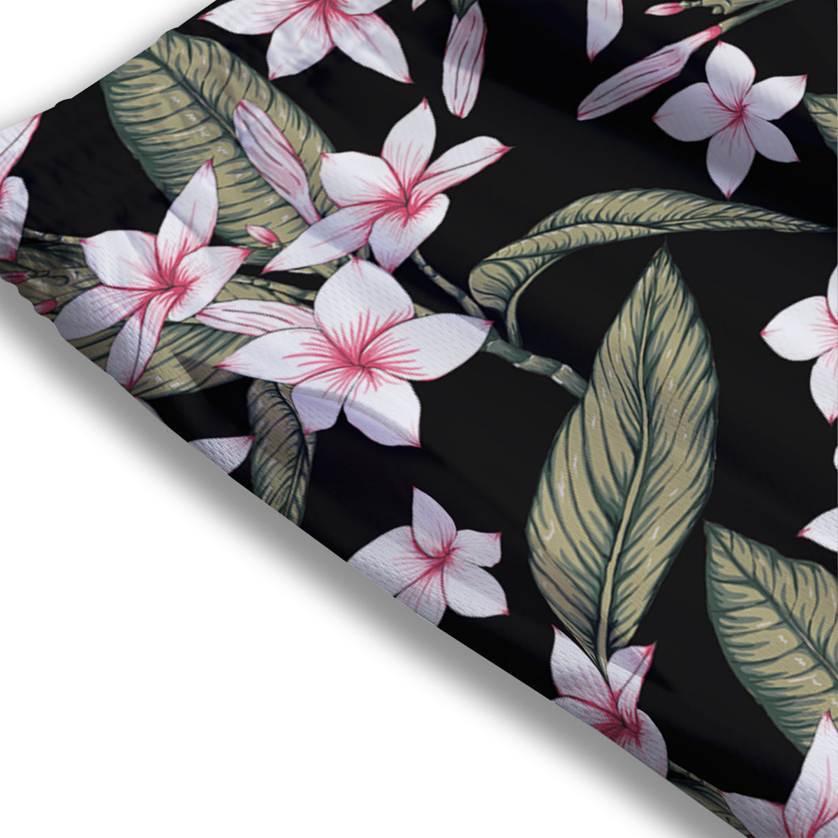 Flower Frangipani Watercolor Print Pattern Mesh Shorts