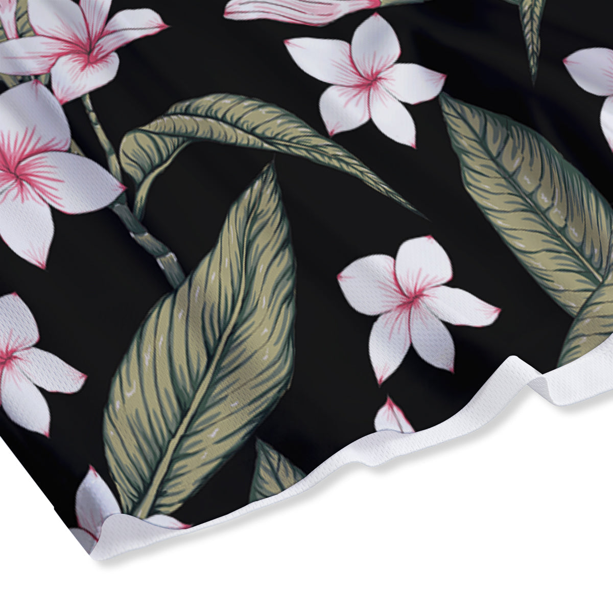 Flower Frangipani Watercolor Print Pattern Mesh Shorts
