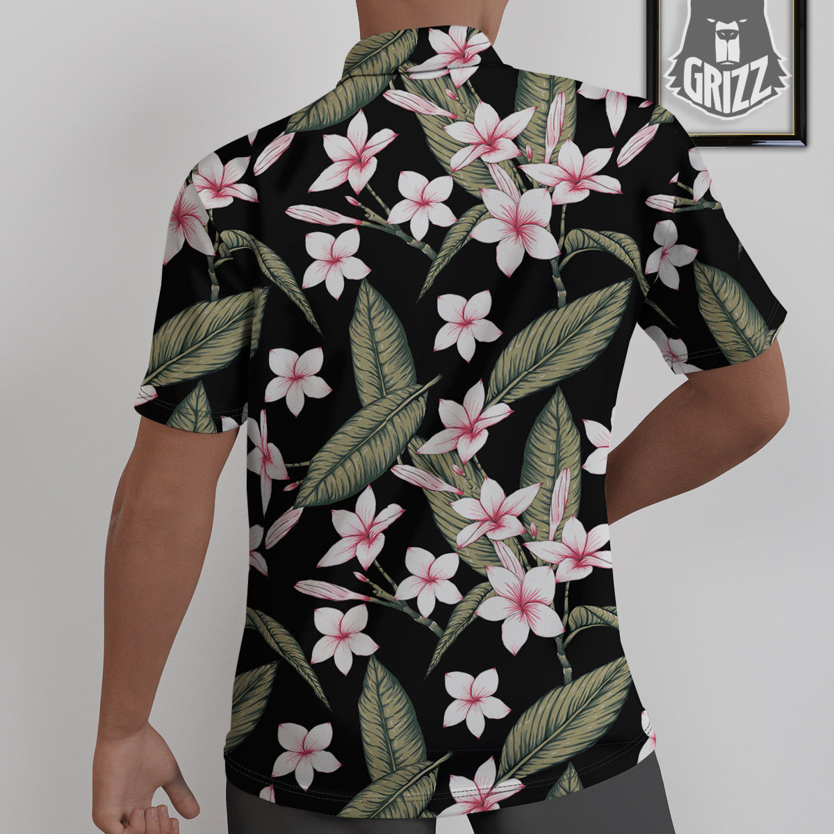 Flower Frangipani Watercolor Print Pattern Untucked Shirts-grizzshop