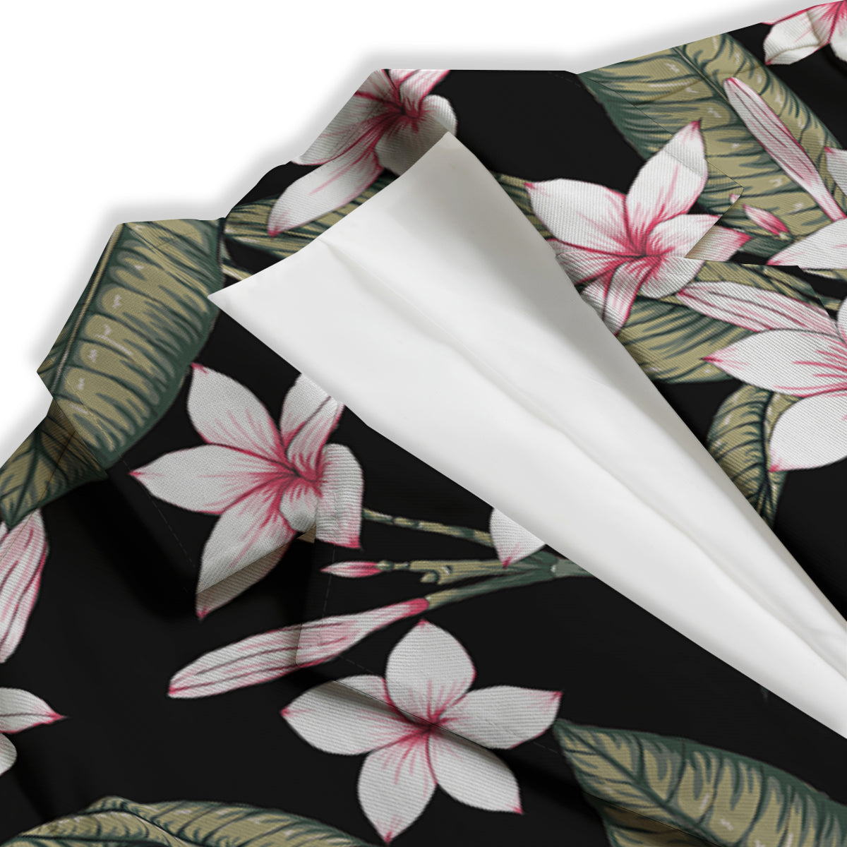 Flower Frangipani Watercolor Print Pattern Women's Blazer-grizzshop