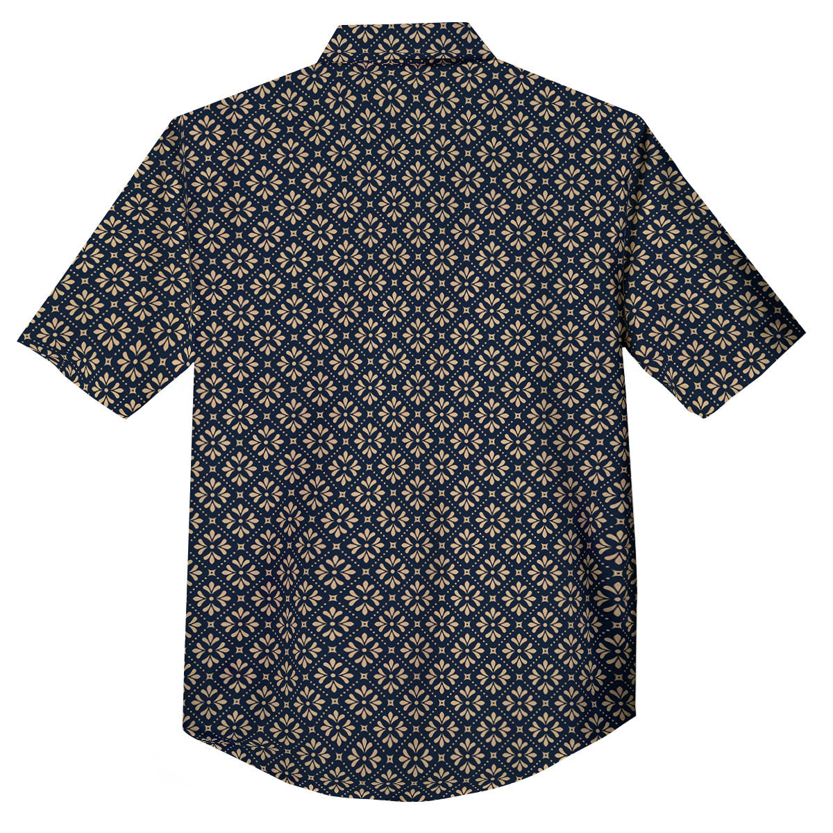 Flower Geometric Dot Print Pattern Button Up Shirt-grizzshop