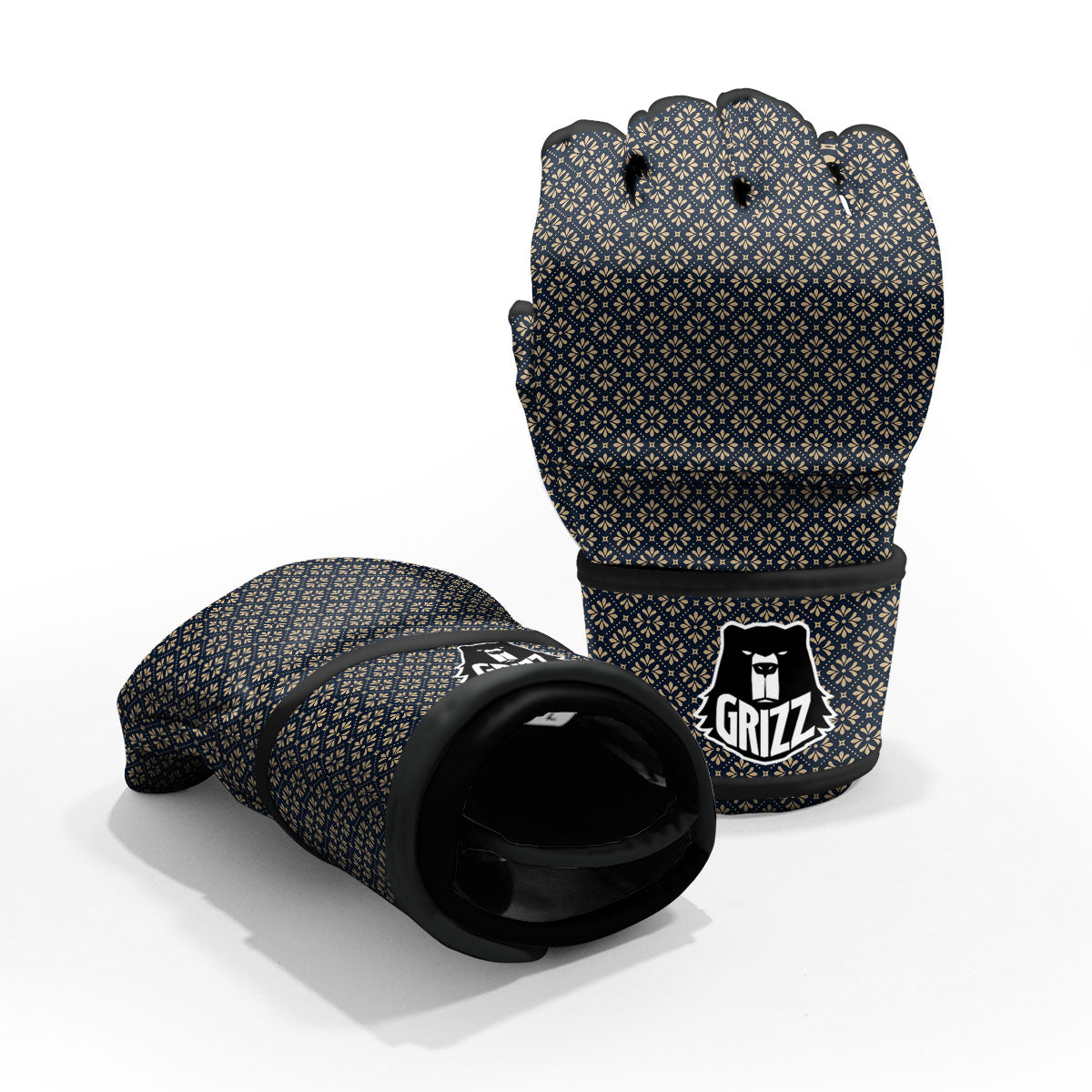 Flower Geometric Dot Print Pattern MMA Gloves-grizzshop