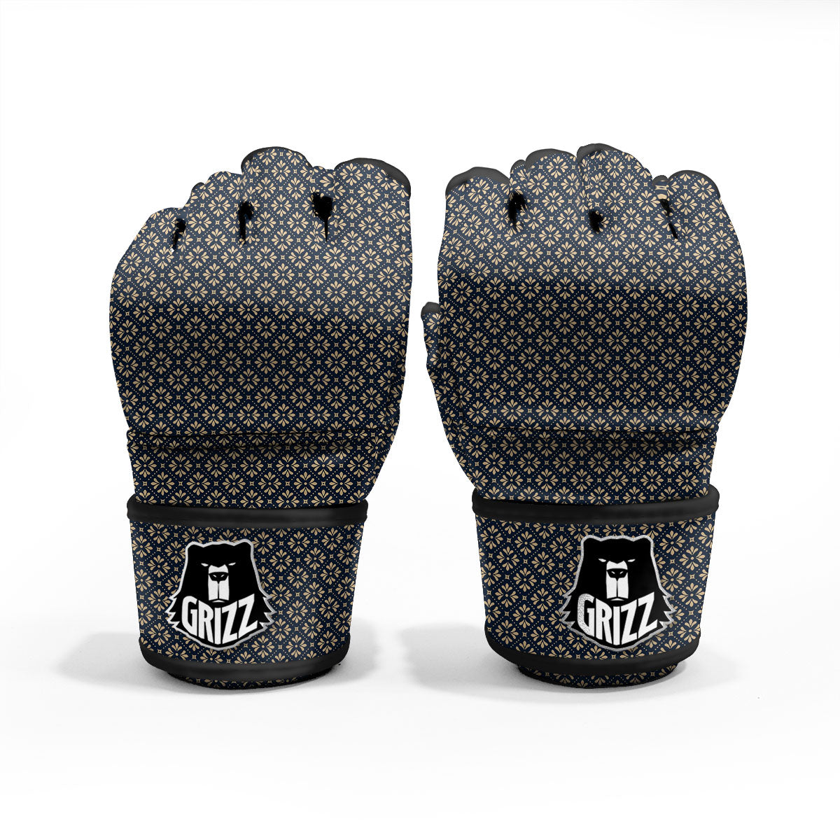 Flower Geometric Dot Print Pattern MMA Gloves-grizzshop
