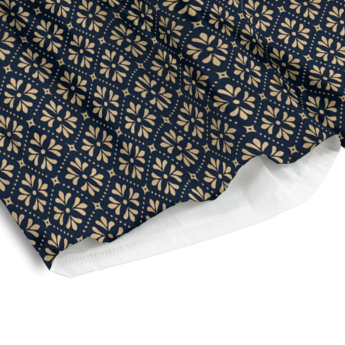 Flower Geometric Dot Print Pattern Men's Athletic Shorts-grizzshop