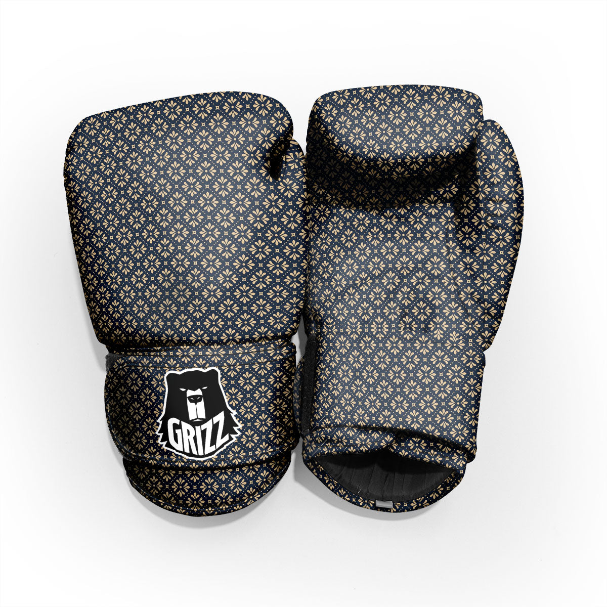 Flower Geometric Dot Print Pattern Sparring Gloves-grizzshop