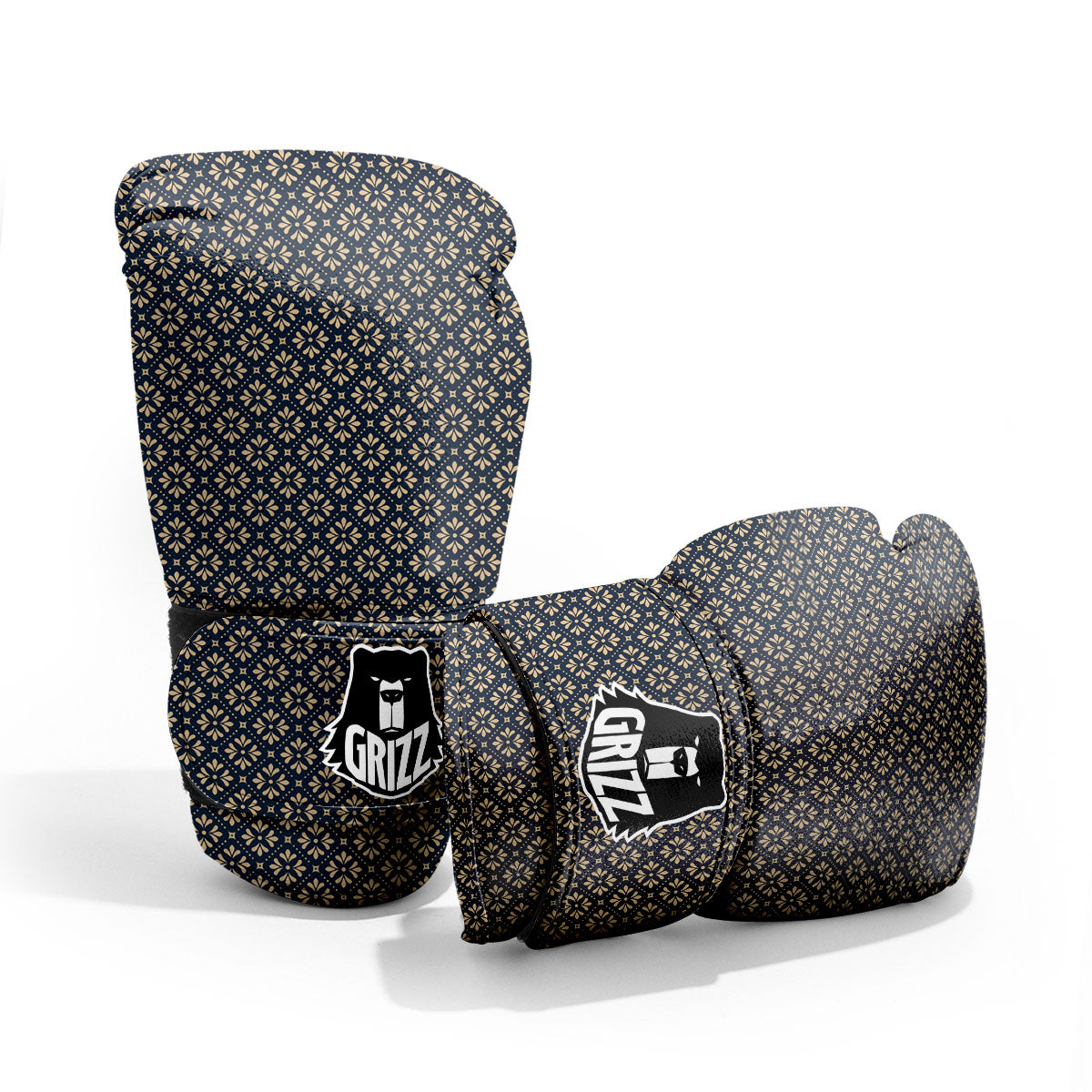 Flower Geometric Dot Print Pattern Sparring Gloves-grizzshop