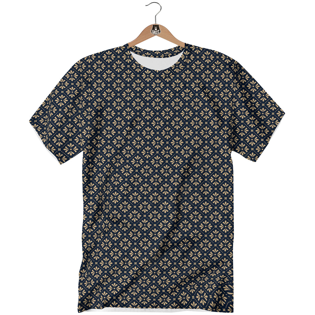 Flower Geometric Dot Print Pattern T-Shirt-grizzshop