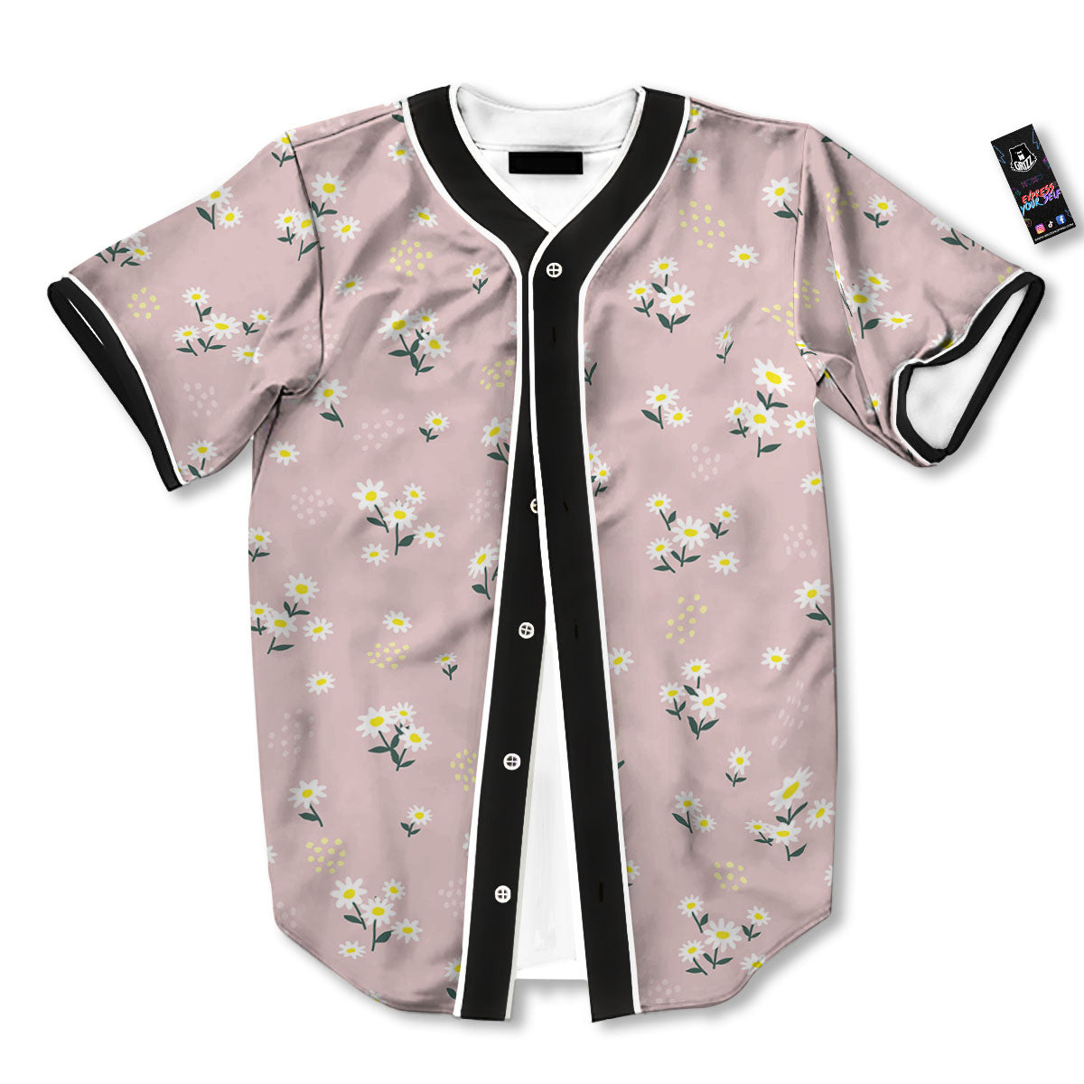 Flower Girly Spring Print Pattern Baseball Jersey-grizzshop