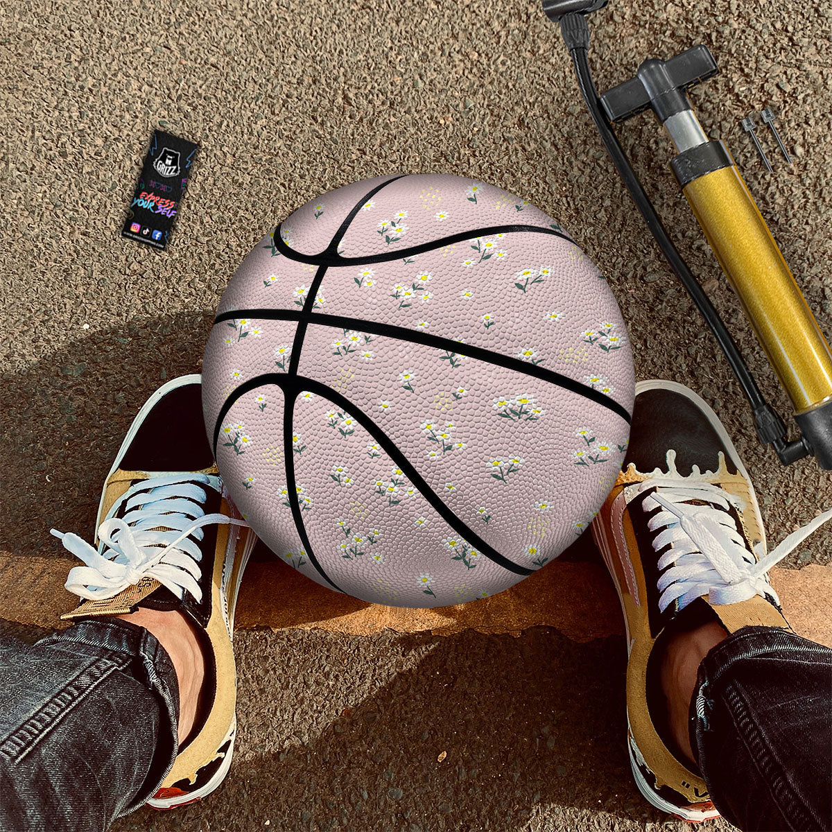 Flower Girly Spring Print Pattern Basketball-grizzshop