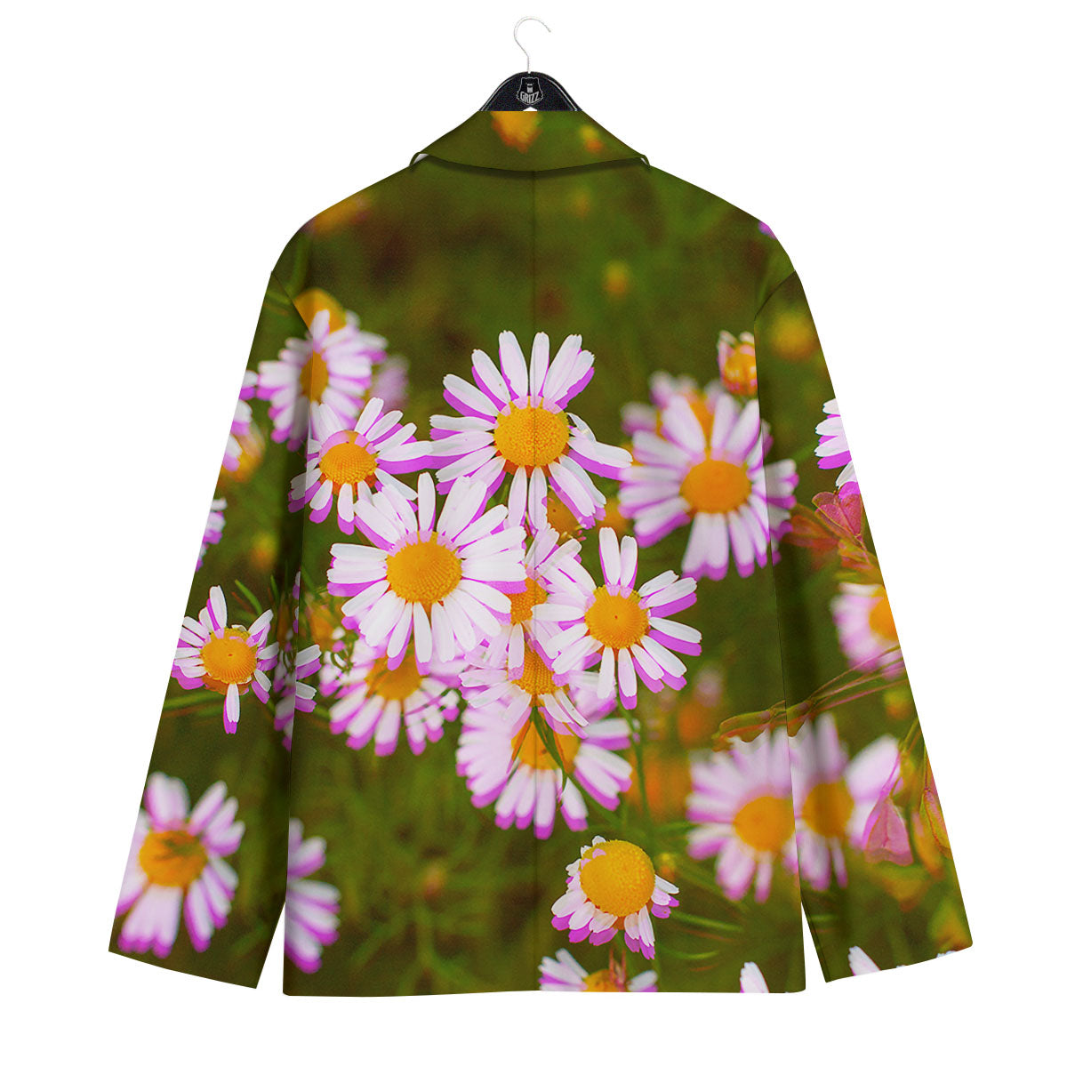 Flower Glitch Daisy Print Men's Sport Coat-grizzshop
