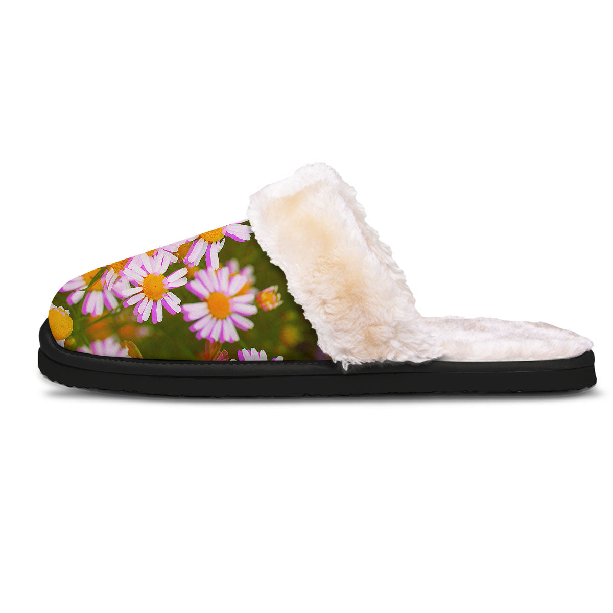 Flower Glitch Daisy Print Slippers-grizzshop