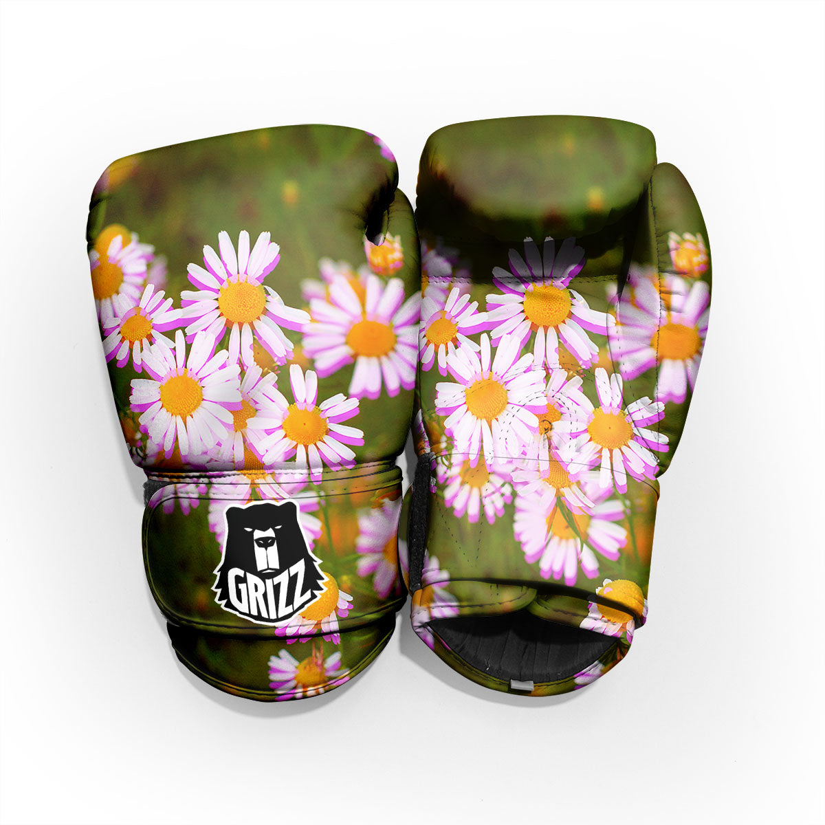 Flower Glitch Daisy Print Pro Boxing Glove