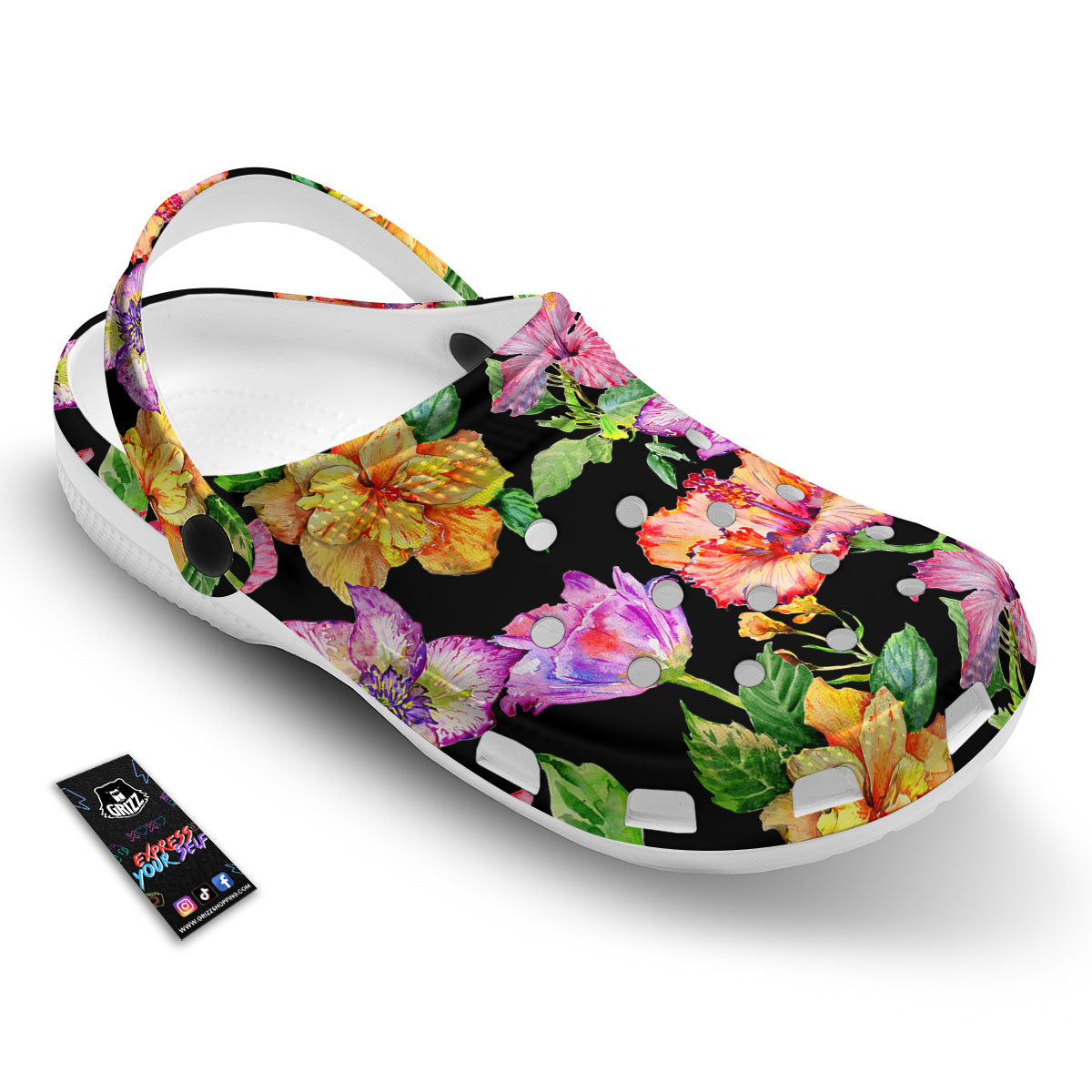 Flower Hawaiian Aloha Print Clog-grizzshop