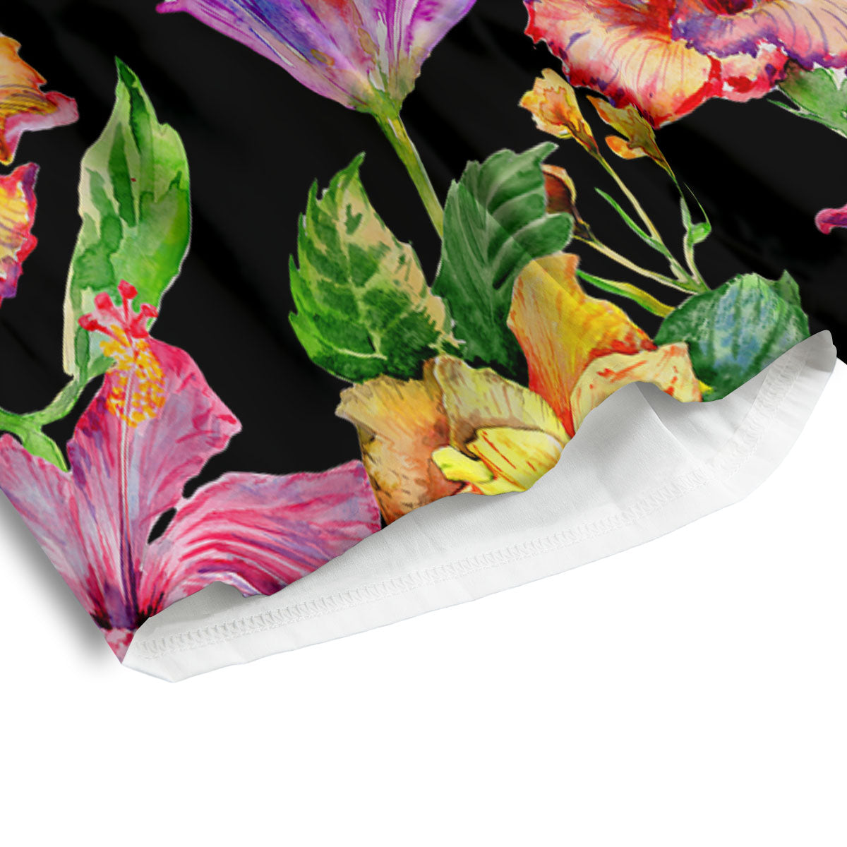 Flower Hawaiian Aloha Print Men's Athletic Shorts