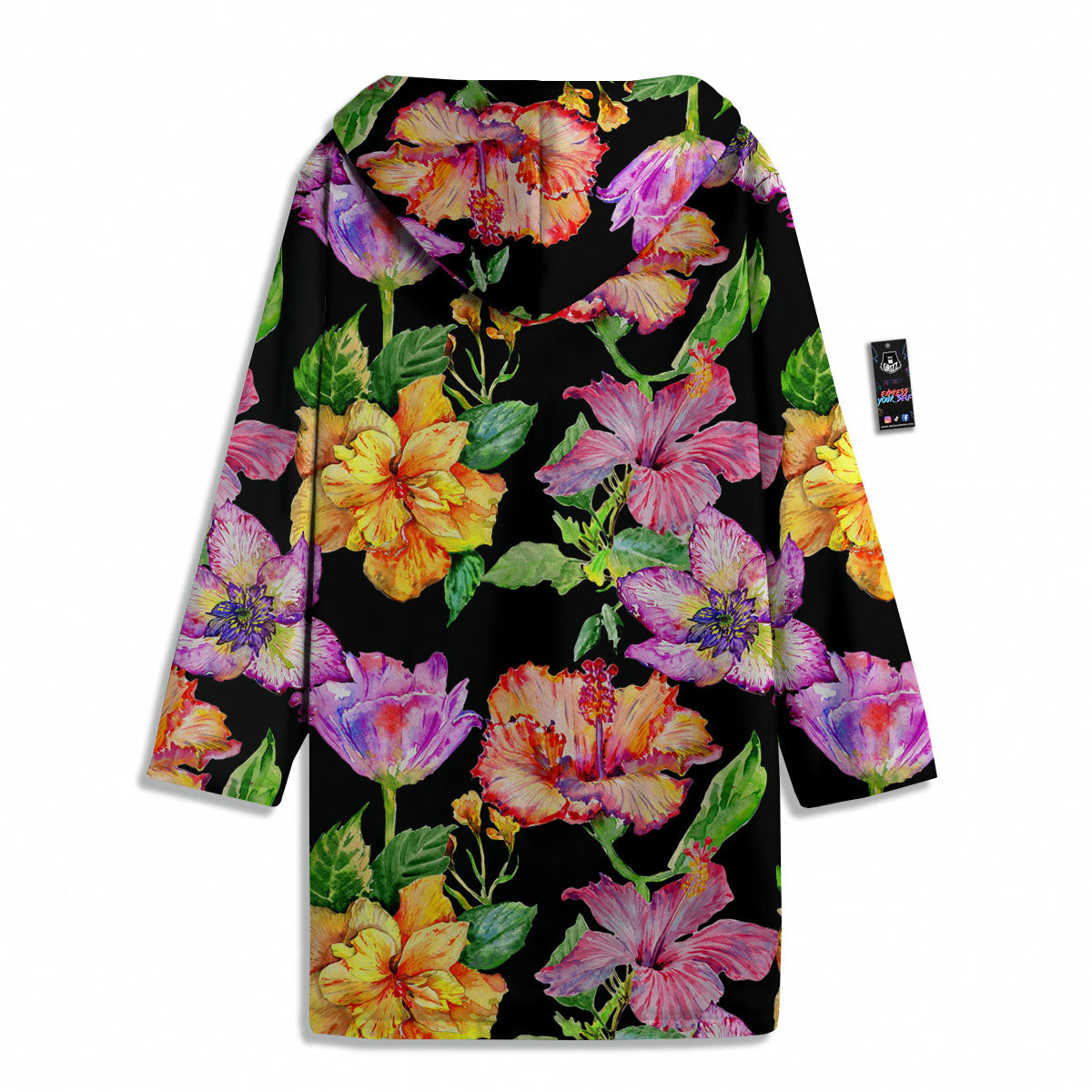 Flower Hawaiian Aloha Print Men's Windbreaker Jacket-grizzshop