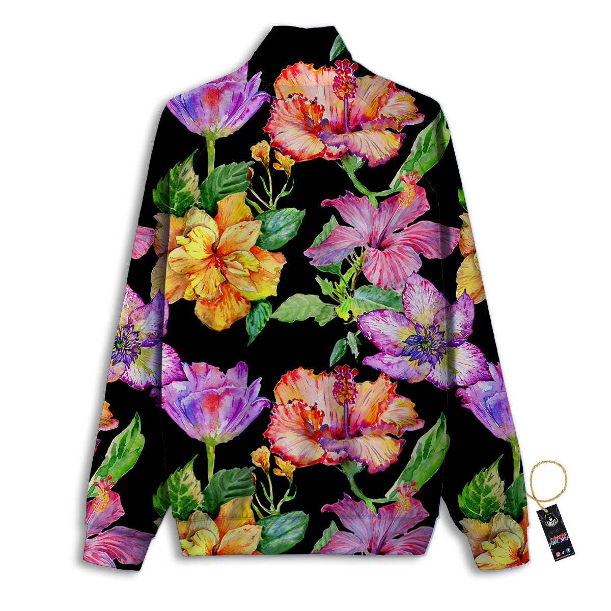 Flower Hawaiian Aloha Print Track Jacket-grizzshop