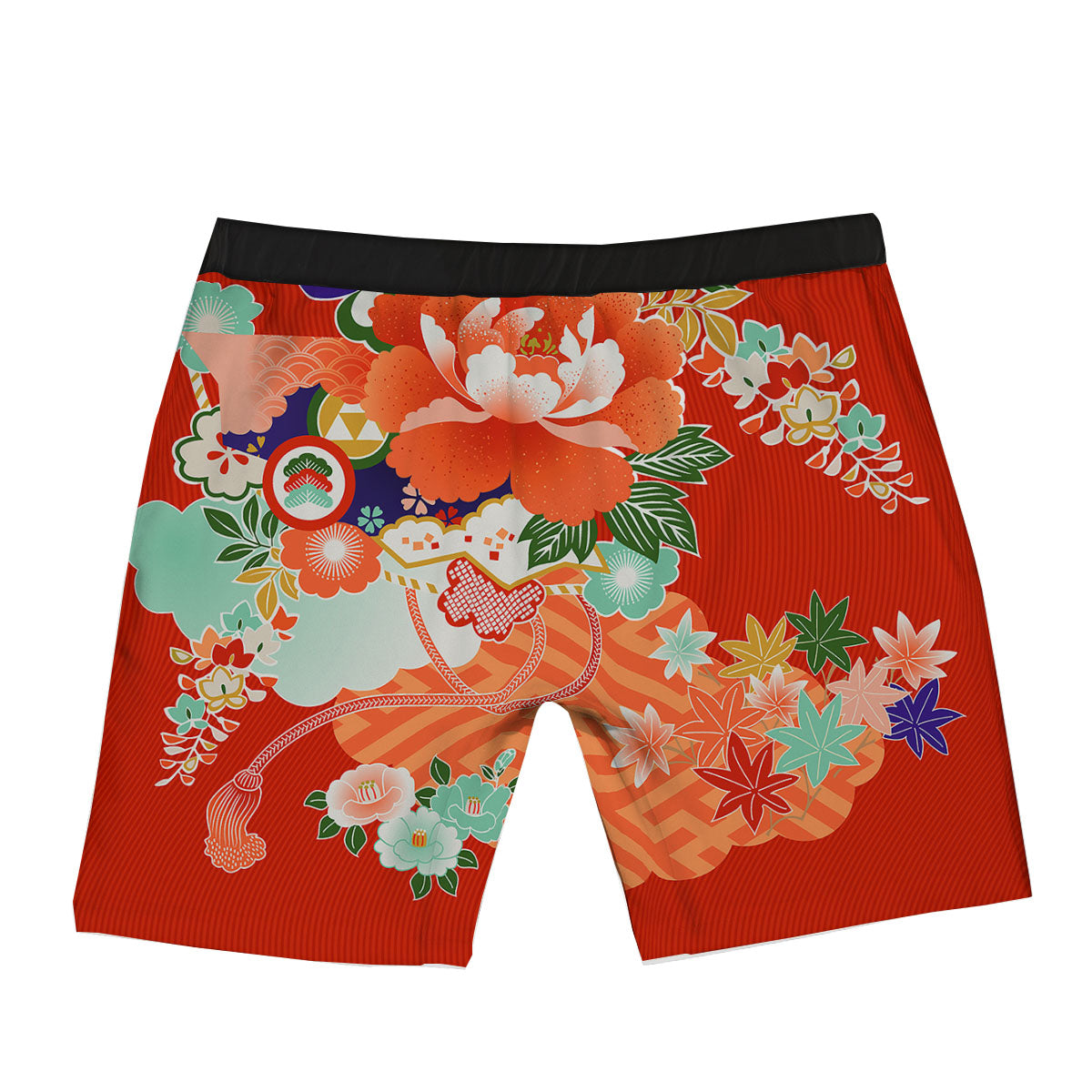 Flower Japanese Print Boxer Briefs-grizzshop