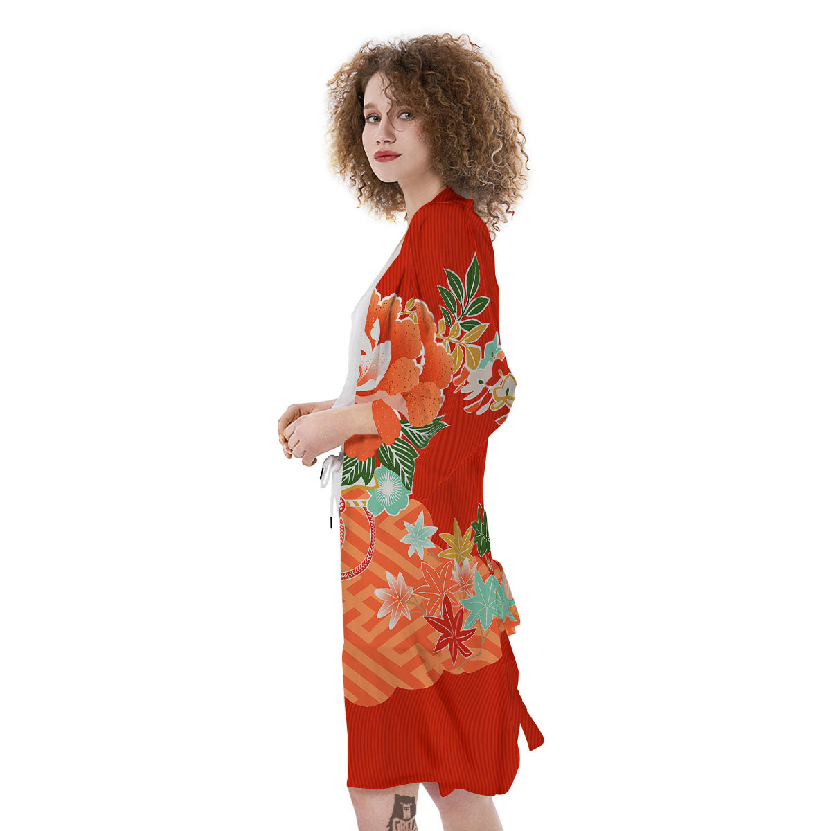 Flower Japanese Print Kimono-grizzshop