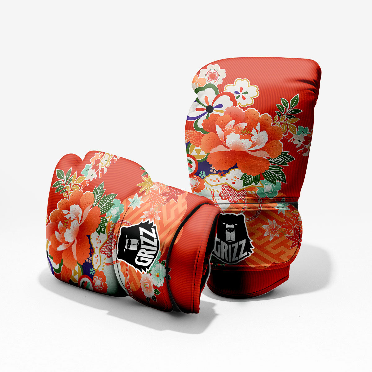Flower Japanese Print Pro Boxing Glove