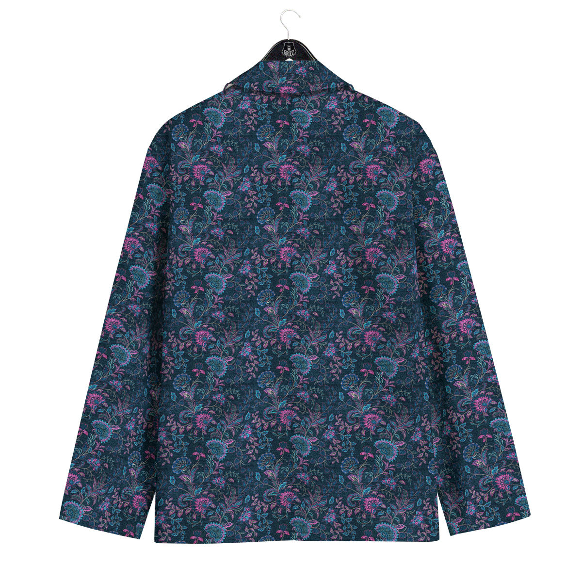 Flower Jeans Denim Print Pattern Men's Sport Coat-grizzshop