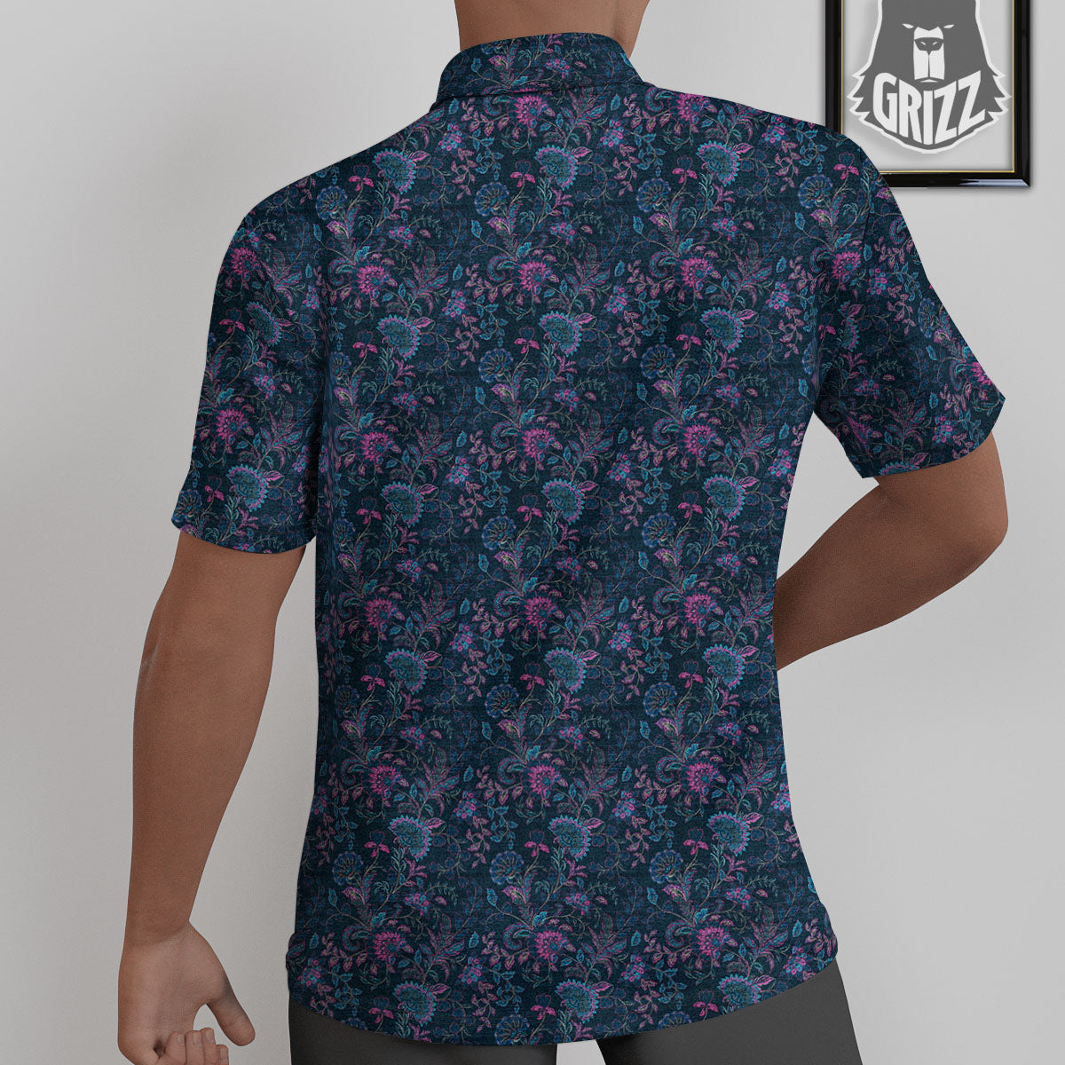 Flower Jeans Denim Print Pattern Untucked Shirts-grizzshop
