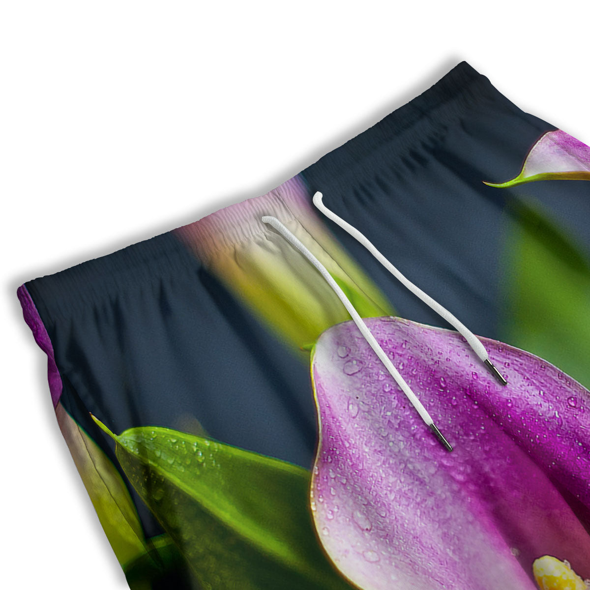 Flower Lily Purple Print Men's Athletic Shorts