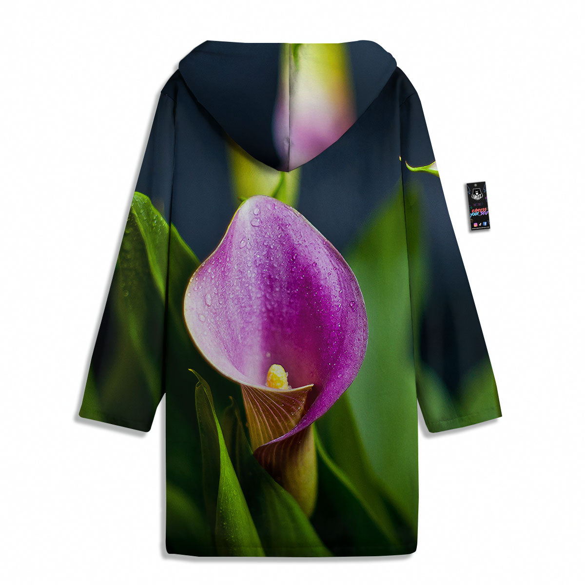 Flower Lily Purple Print Men's Windbreaker Jacket-grizzshop