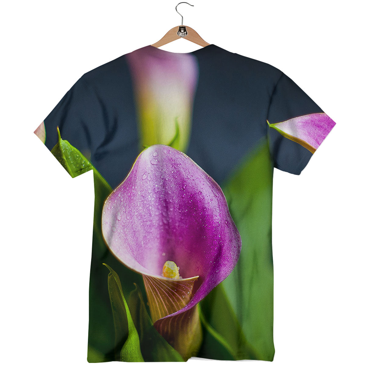 Flower Lily Purple Print T-Shirt-grizzshop