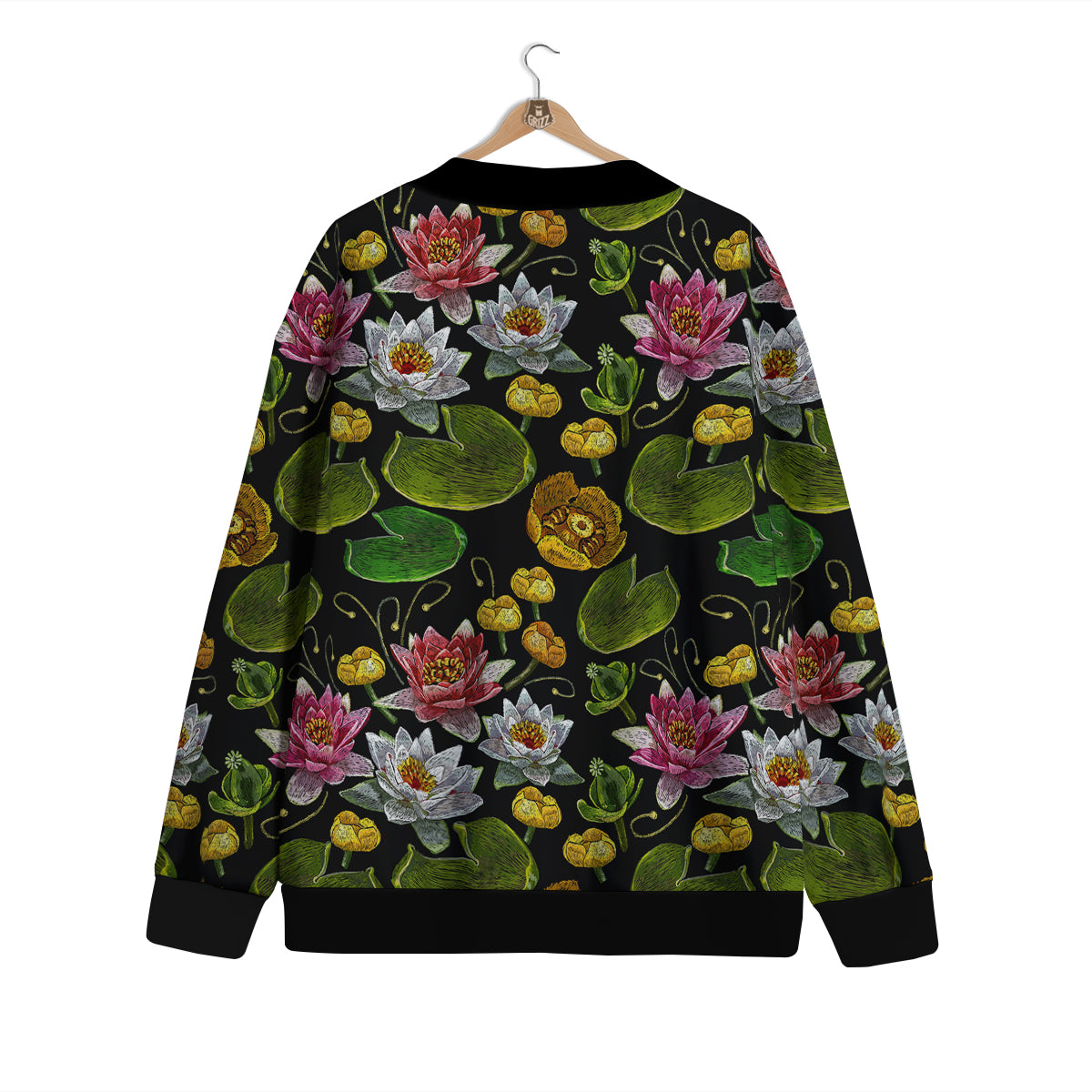 Flower Lily Water Print Pattern Cardigan-grizzshop