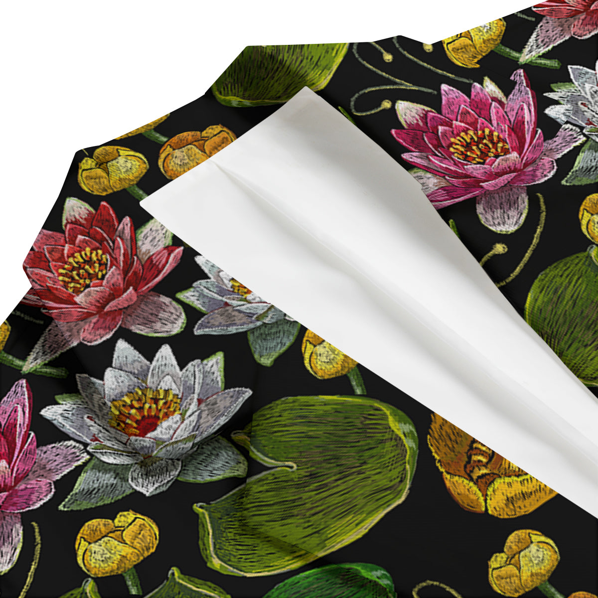 Flower Lily Water Print Pattern Men's Blazer-grizzshop