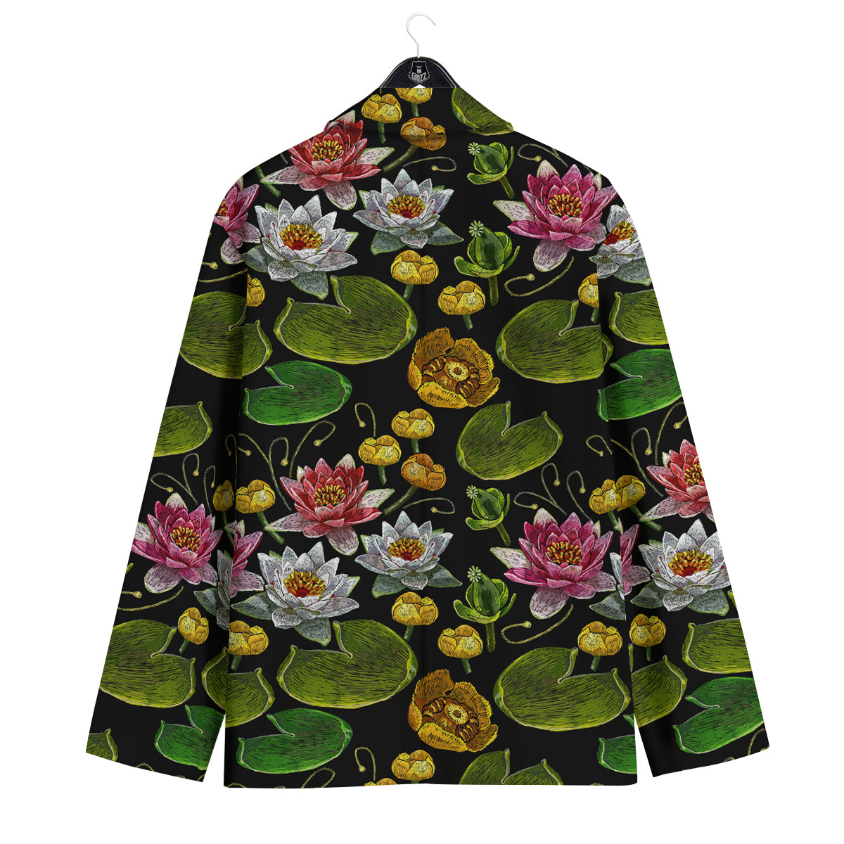 Flower Lily Water Print Pattern Men's Sport Coat-grizzshop