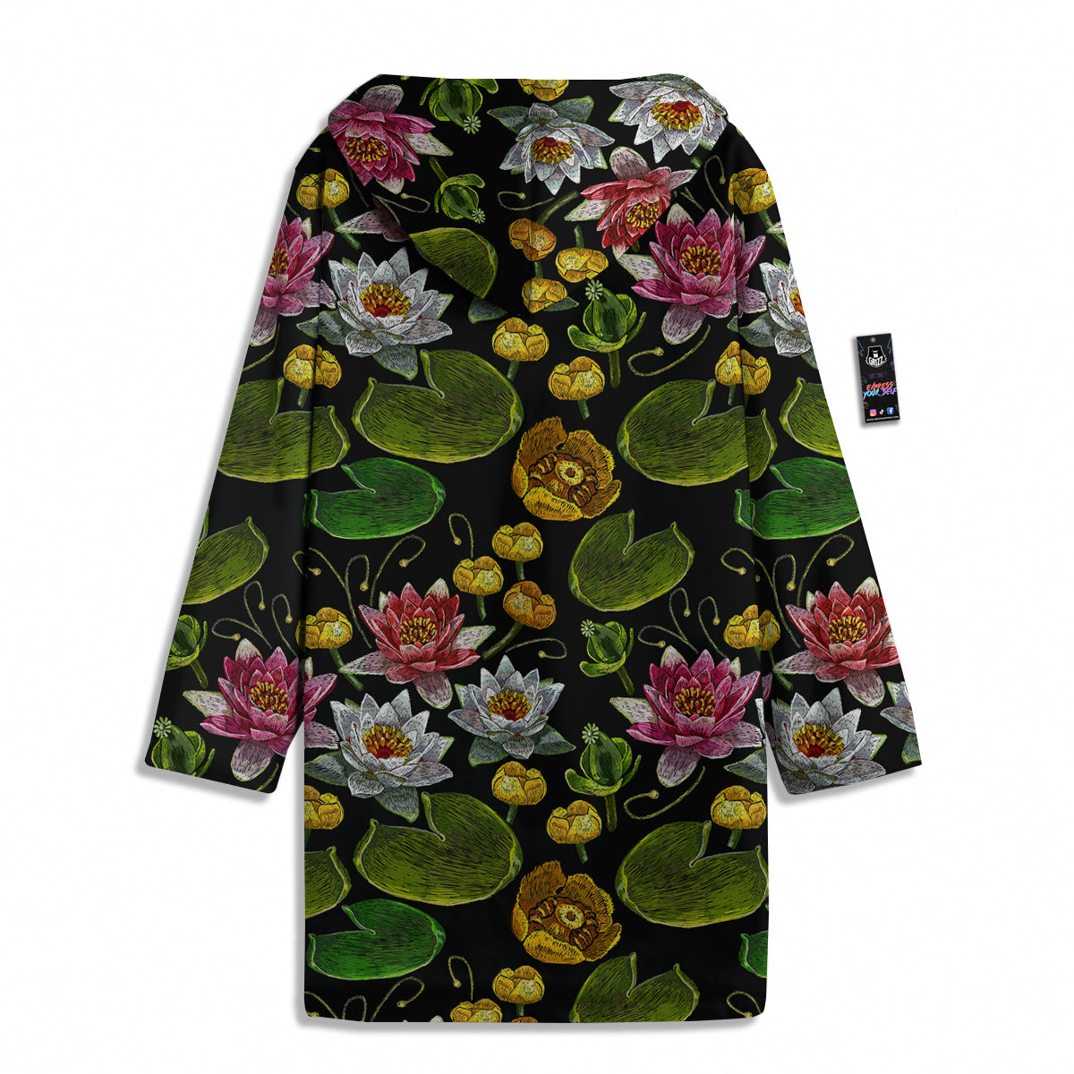 Flower Lily Water Print Pattern Men's Windbreaker Jacket-grizzshop