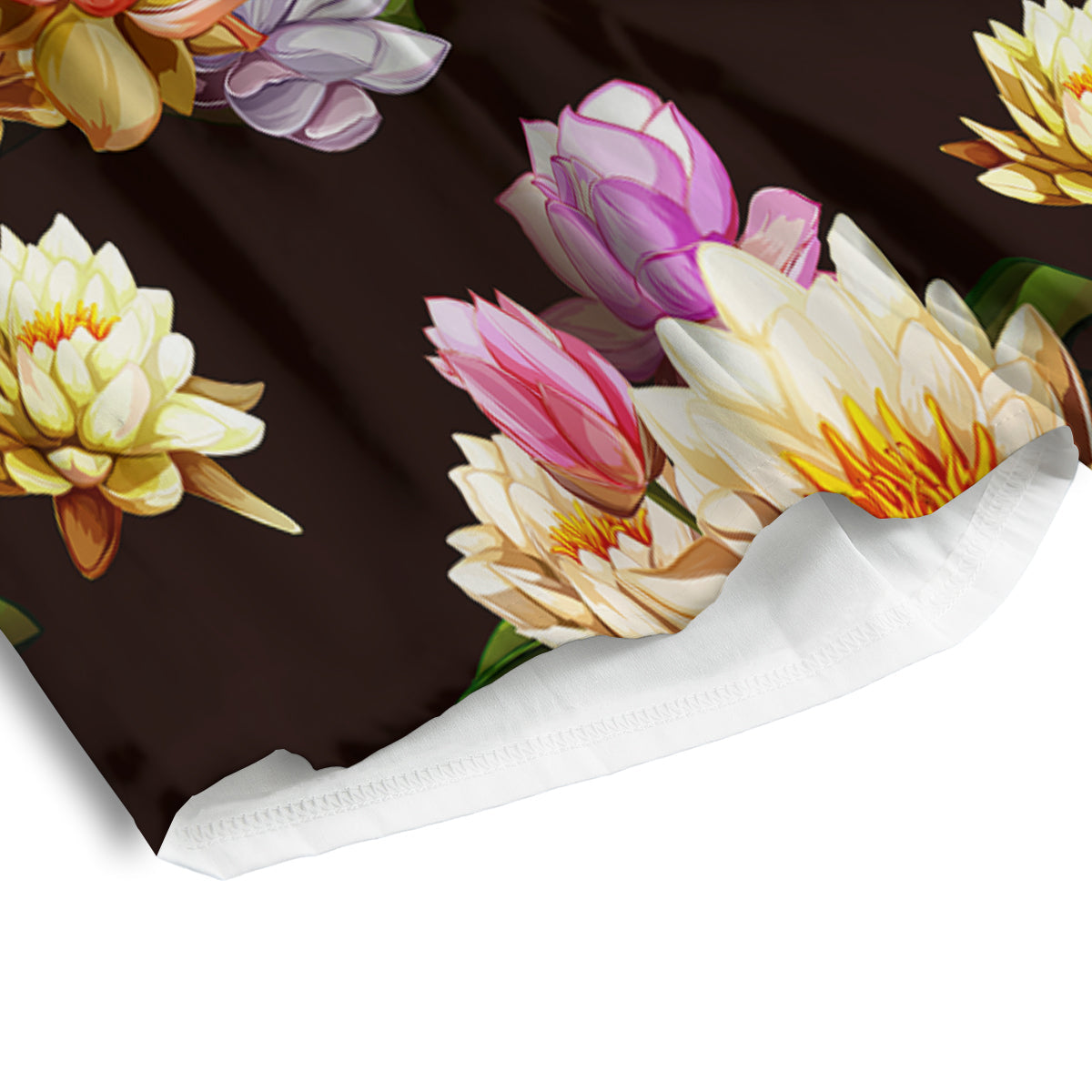 Flower Lotus Vintage Print Pattern Men's Athletic Shorts