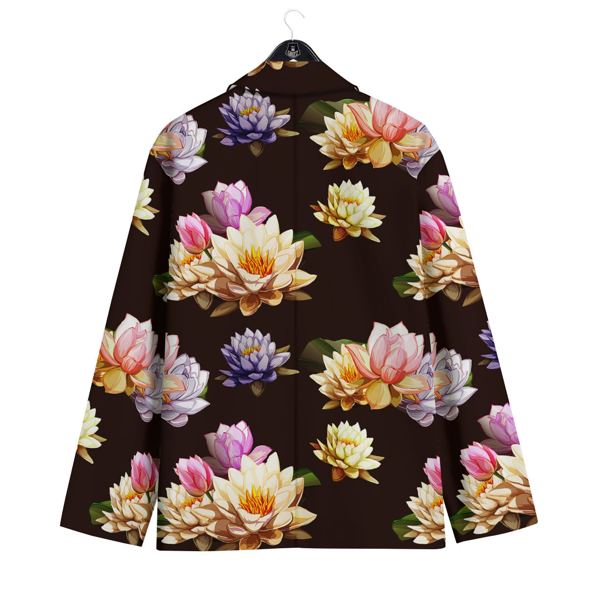 Flower Lotus Vintage Print Pattern Men's Sport Coat-grizzshop