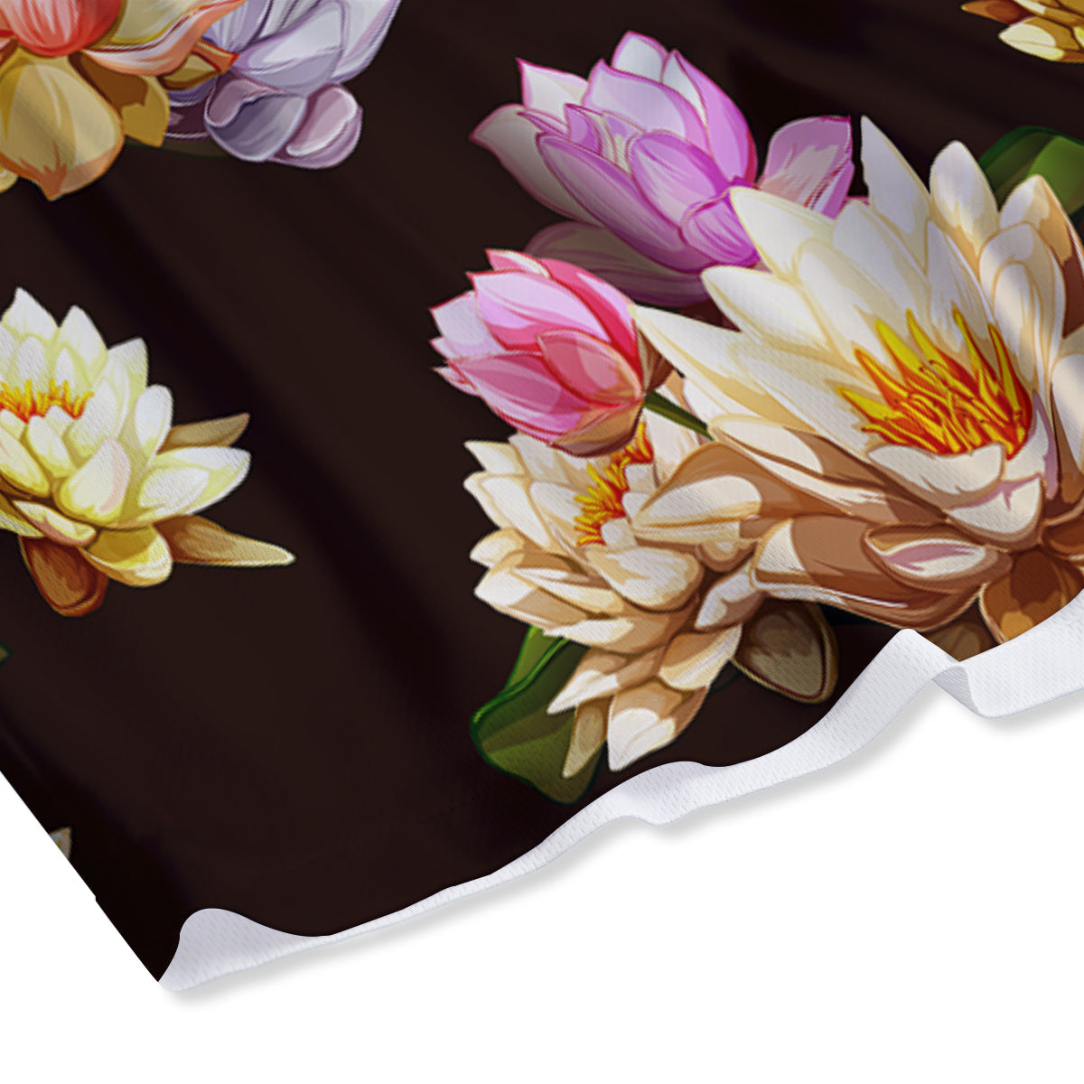 Flower Lotus Vintage Print Pattern Mesh Shorts