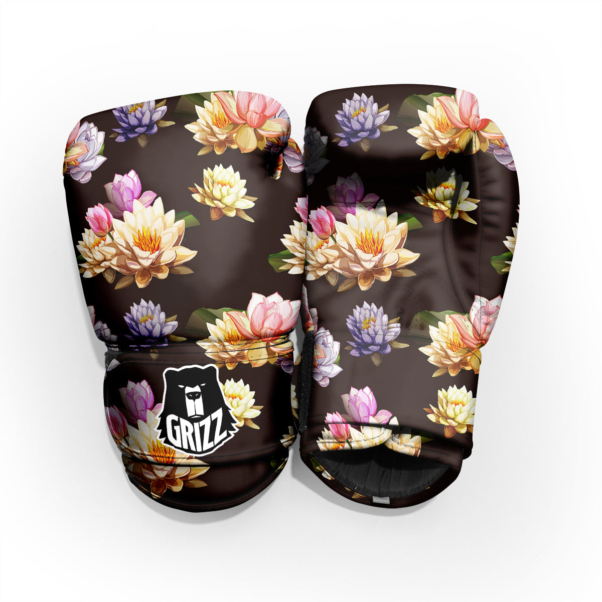 Flower Lotus Vintage Print Pattern Pro Boxing Glove
