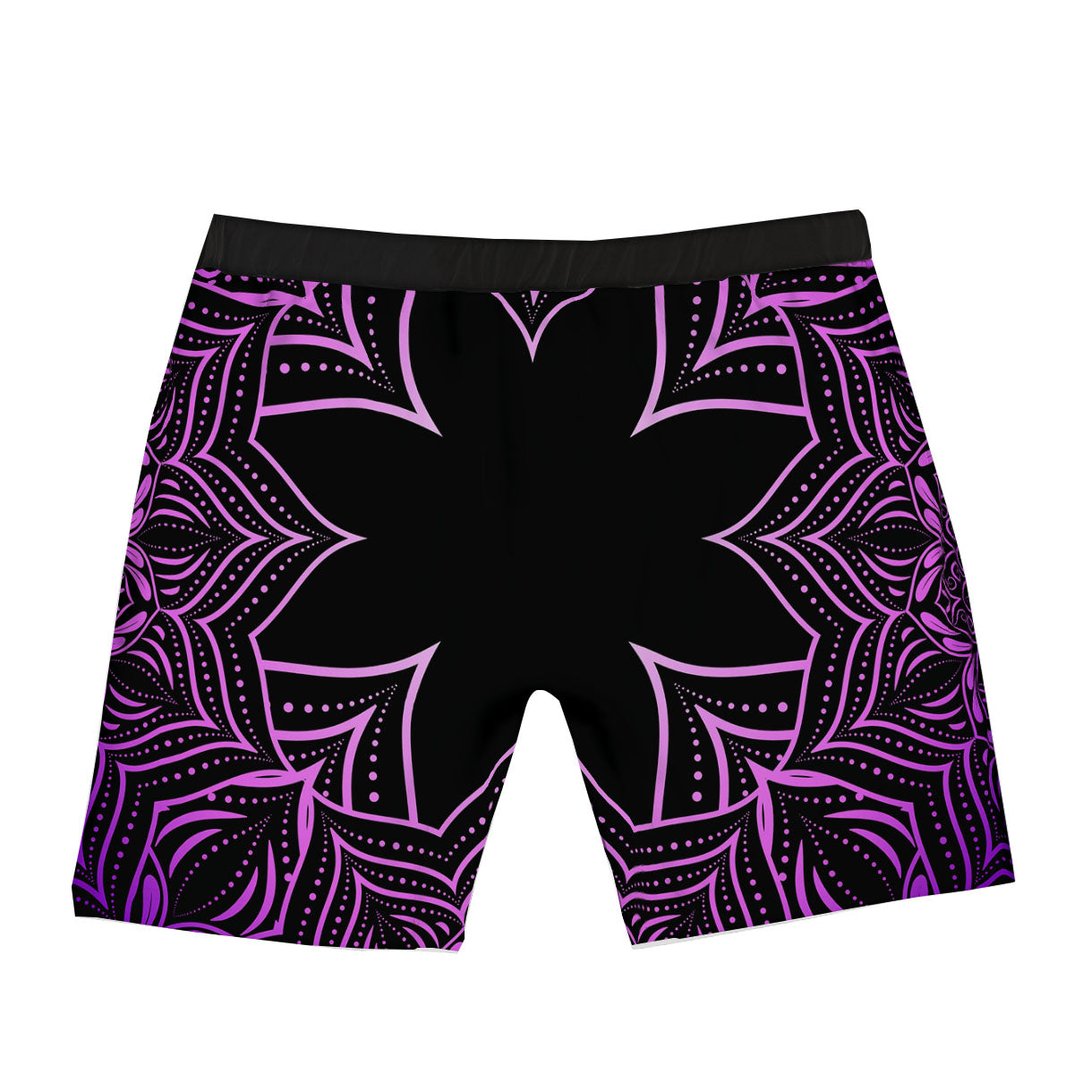 Flower Mandala Purple Print Boxer Briefs-grizzshop