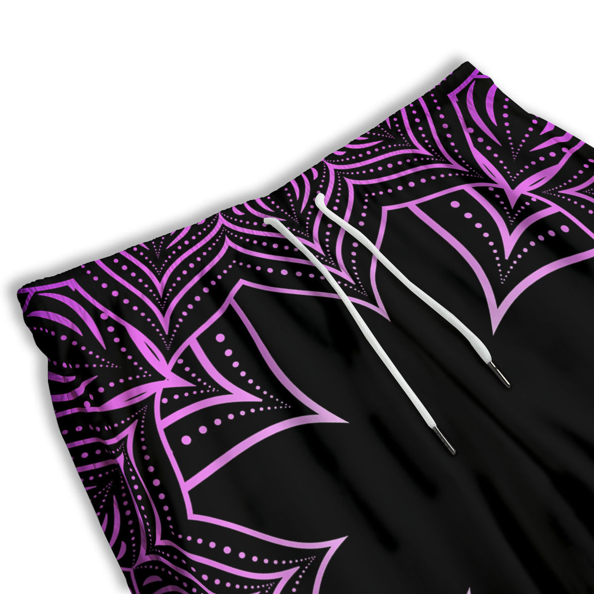 Flower Mandala Purple Print Men's Athletic Shorts-grizzshop