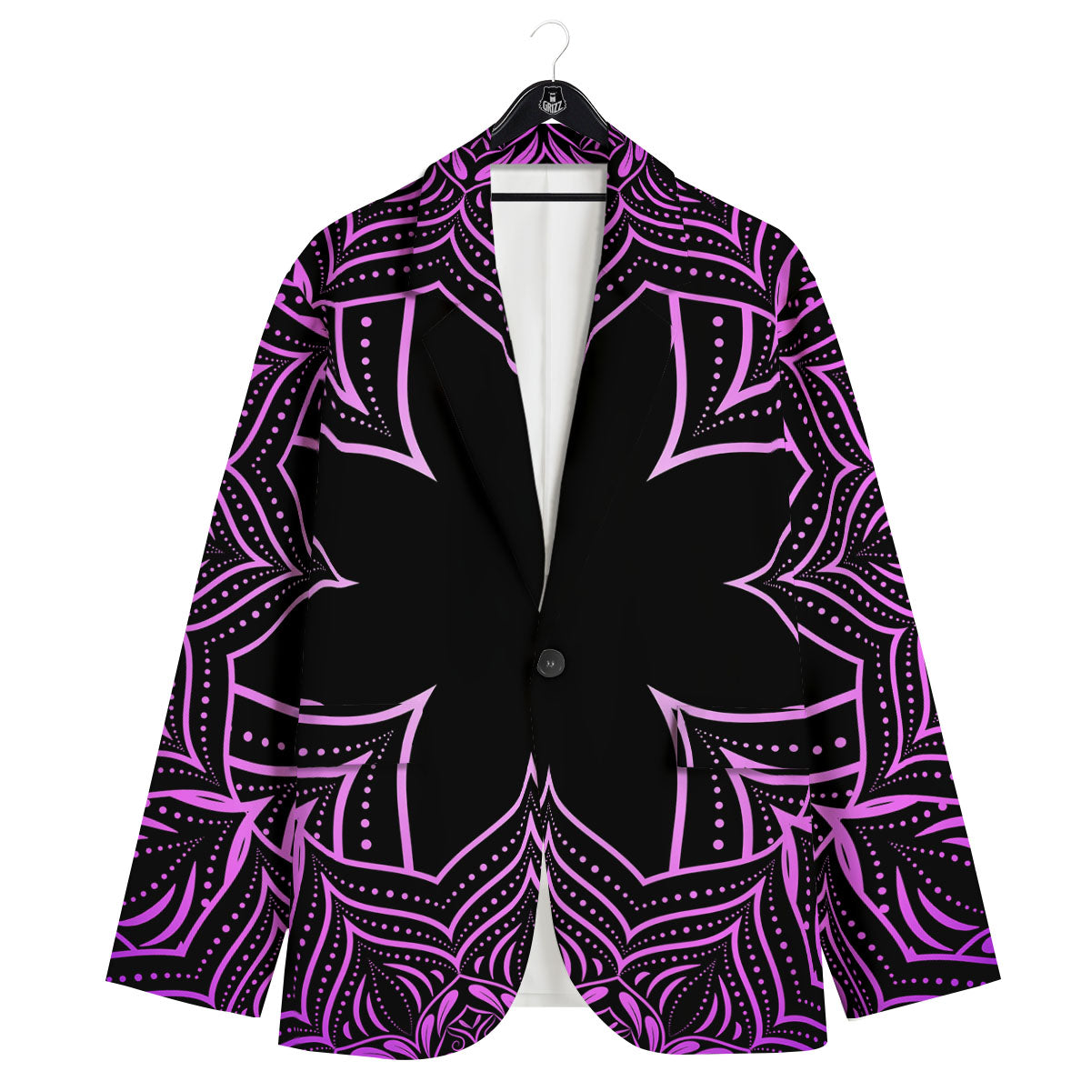 Flower Mandala Purple Print Men's Sport Coat-grizzshop
