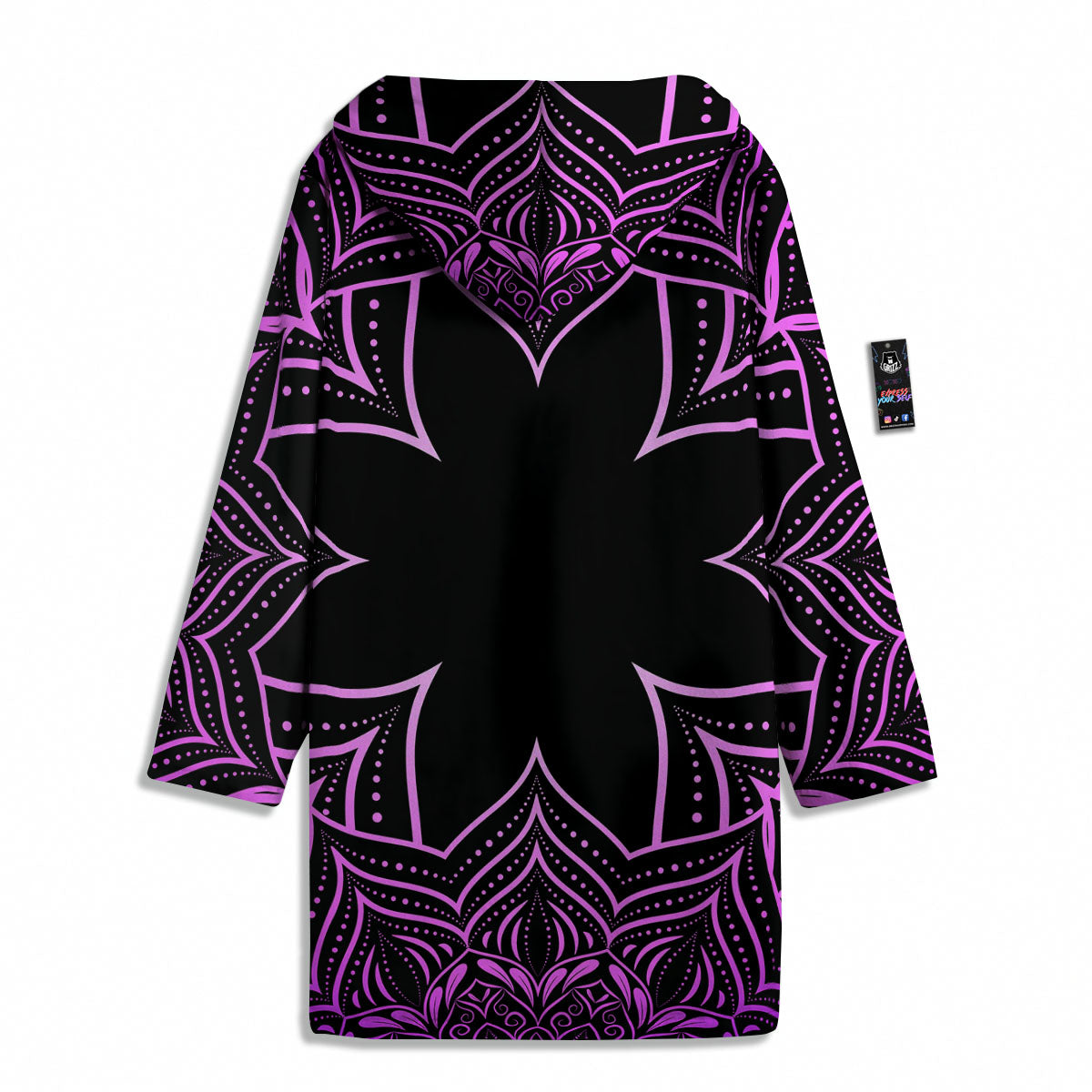Flower Mandala Purple Print Men's Windbreaker Jacket-grizzshop